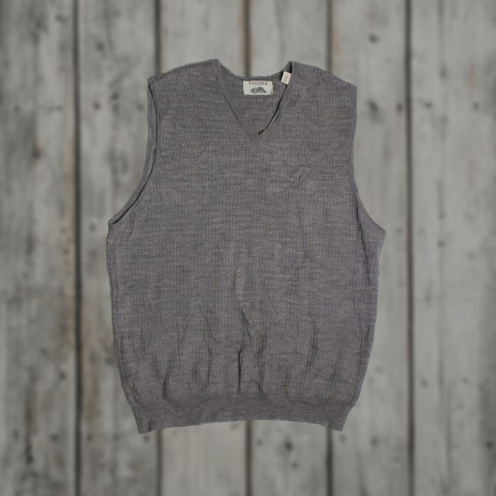 Etro VINTAGE Fiesole Vest Wool Slate Gray Medium 1990s Mens Vest Size US M / EU 48-50 / 2 - 1 Thumbnail