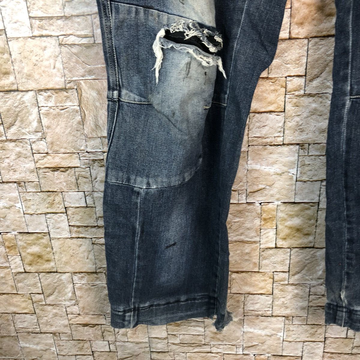 Japanese Brand Japanese Brand Blue Cargo Distressed Denim Pants #A1001 Size US 37 - 10 Thumbnail