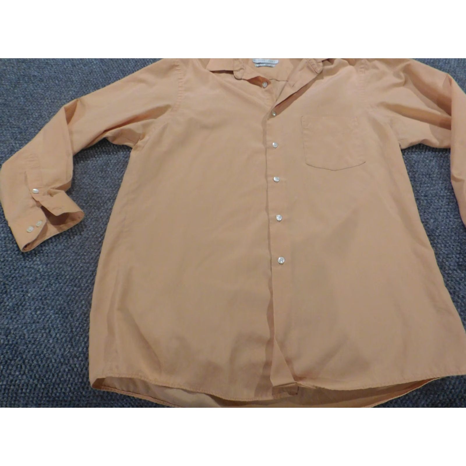 Geoffrey Beene Geofrey Beene Mens Shirt 15.5 peach button down wrinkle free Set? Size US L / EU 52-54 / 3 - 4 Thumbnail