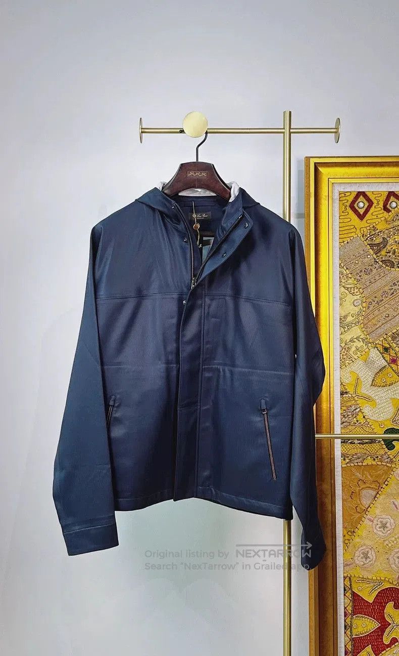 Loro Piana Loro Piana Silk Jacket Coat Navy Blue. Size US M / EU 48-50 / 2 - 1 Thumbnail