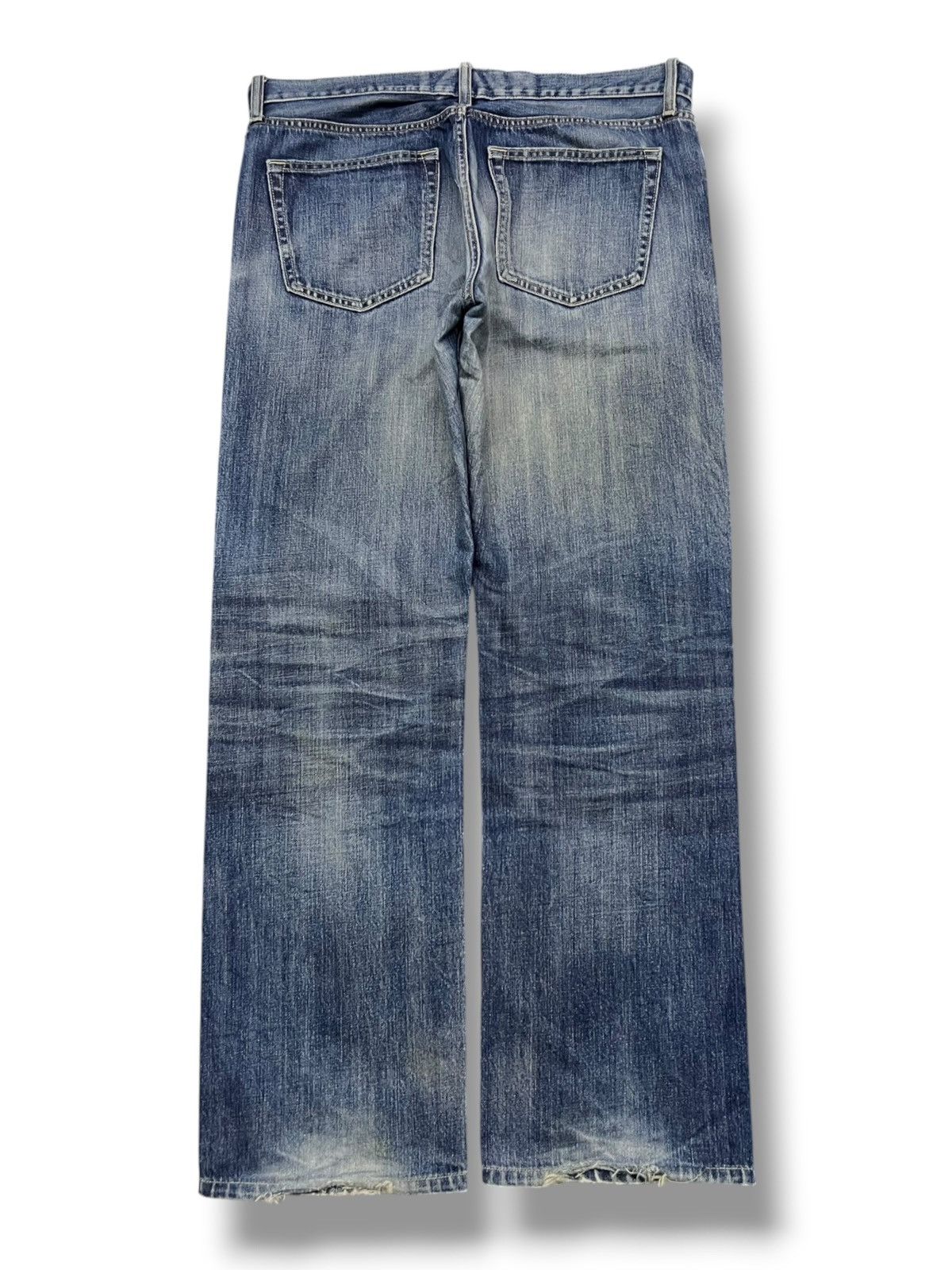 Uniqlo Vintage Uniqlo UJ - Faded Wash, Distressed Denim Size US 36 / EU 52 - 3 Thumbnail