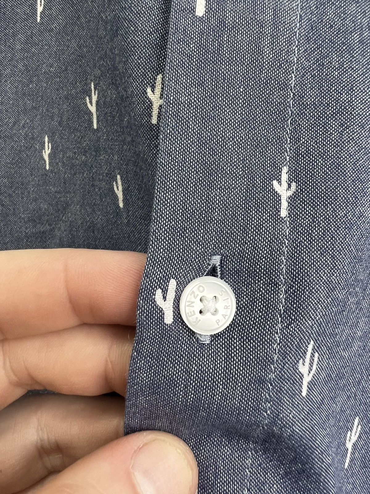 Kenzo Kenzo Shirt button up Streetwear Cactus Print Size US L / EU 52-54 / 3 - 6 Thumbnail