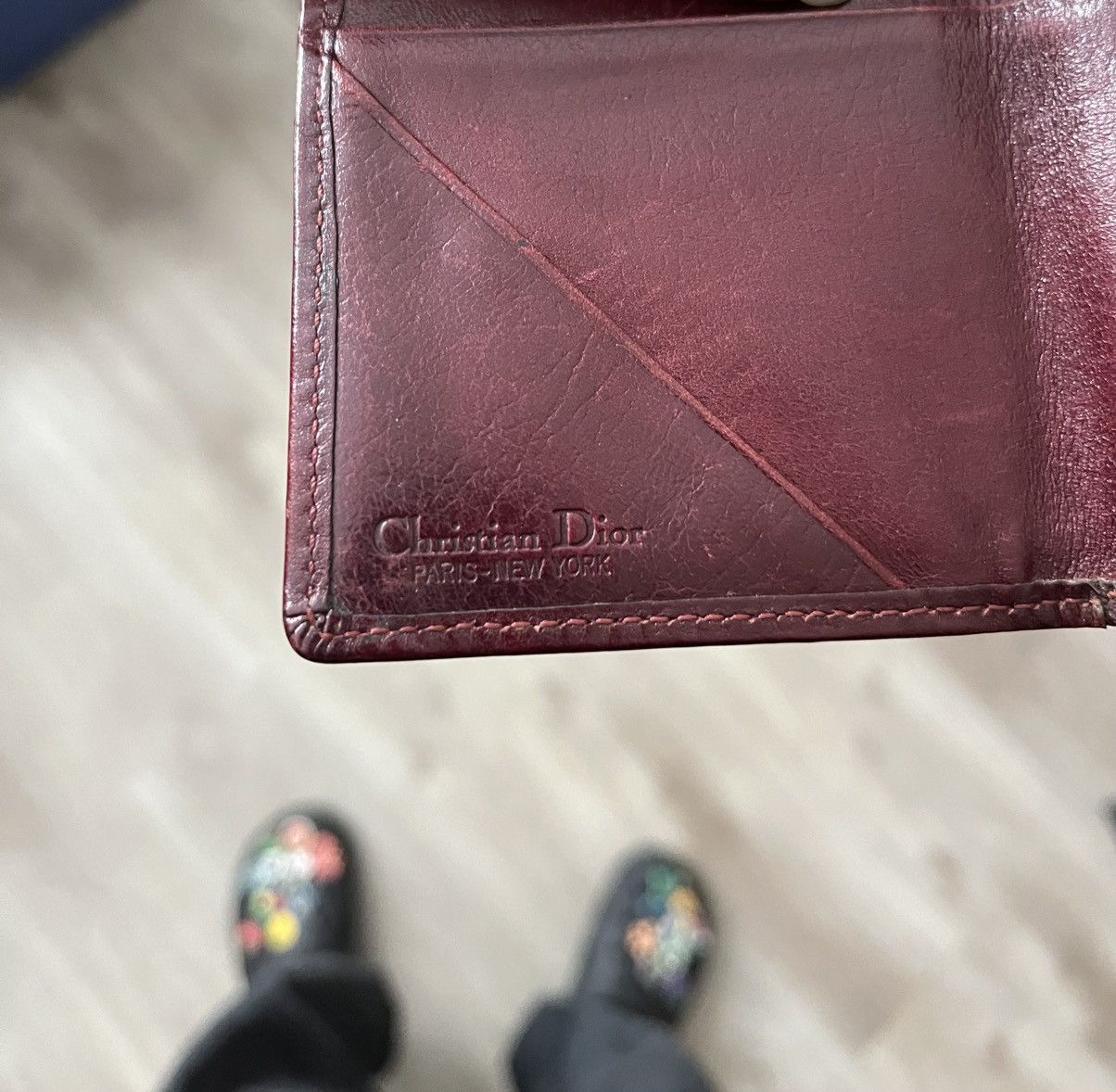 Christian Dior Monsieur Vintage Christian Dior Mini Oxblood Leather Wallet Size ONE SIZE - 11 Thumbnail