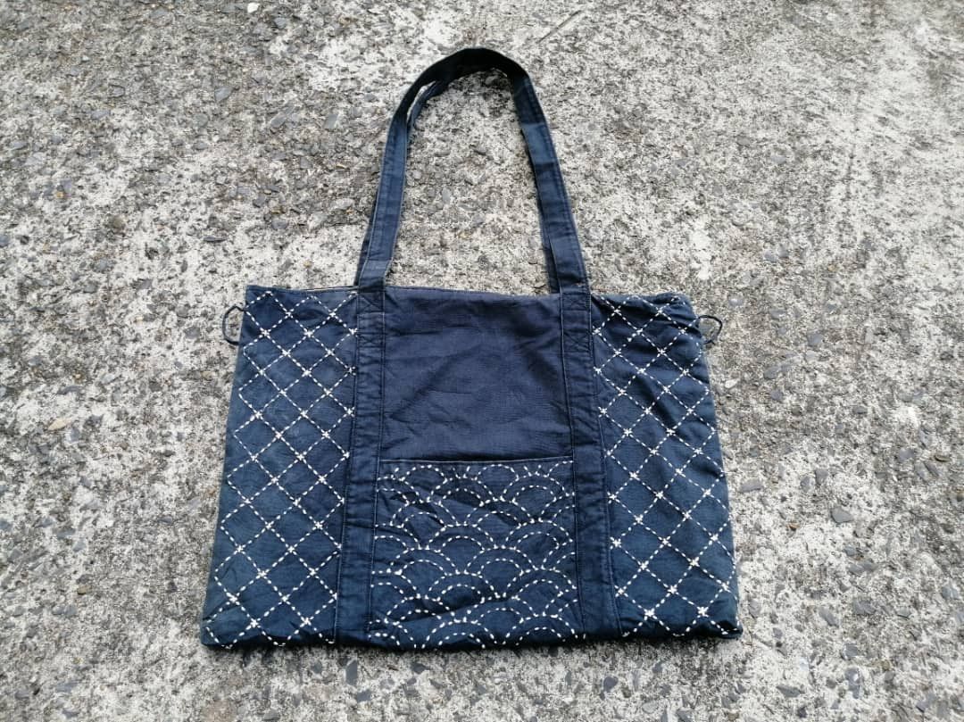 Designer × Japanese Brand Sashiko Embroidered Tote Bag Size ONE SIZE - 2 Thumbnail