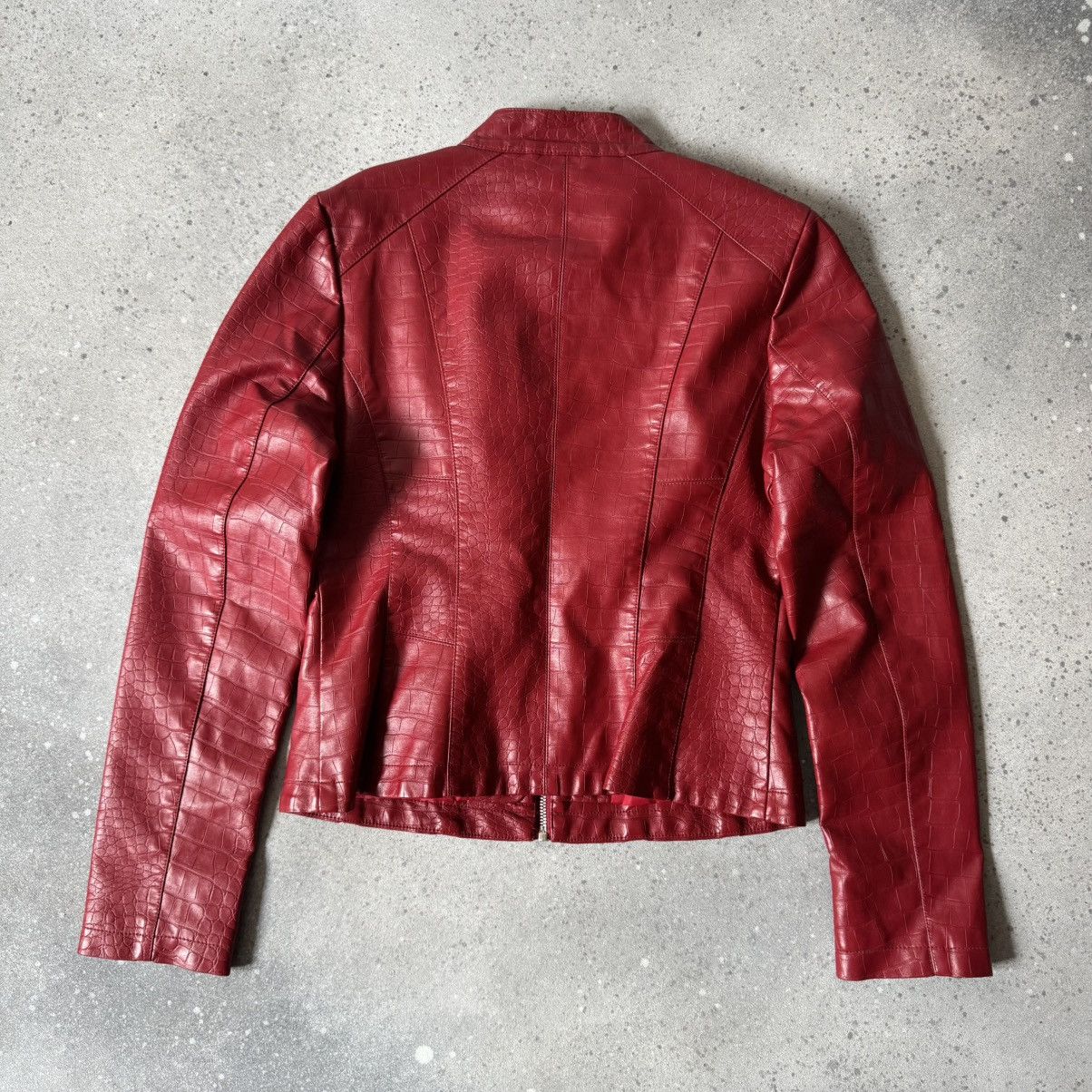 Hysteric Glamour Amazing Vintage Y2K Red Snake Skin PVC Leather Jacket Size M / US 6-8 / IT 42-44 - 10 Thumbnail
