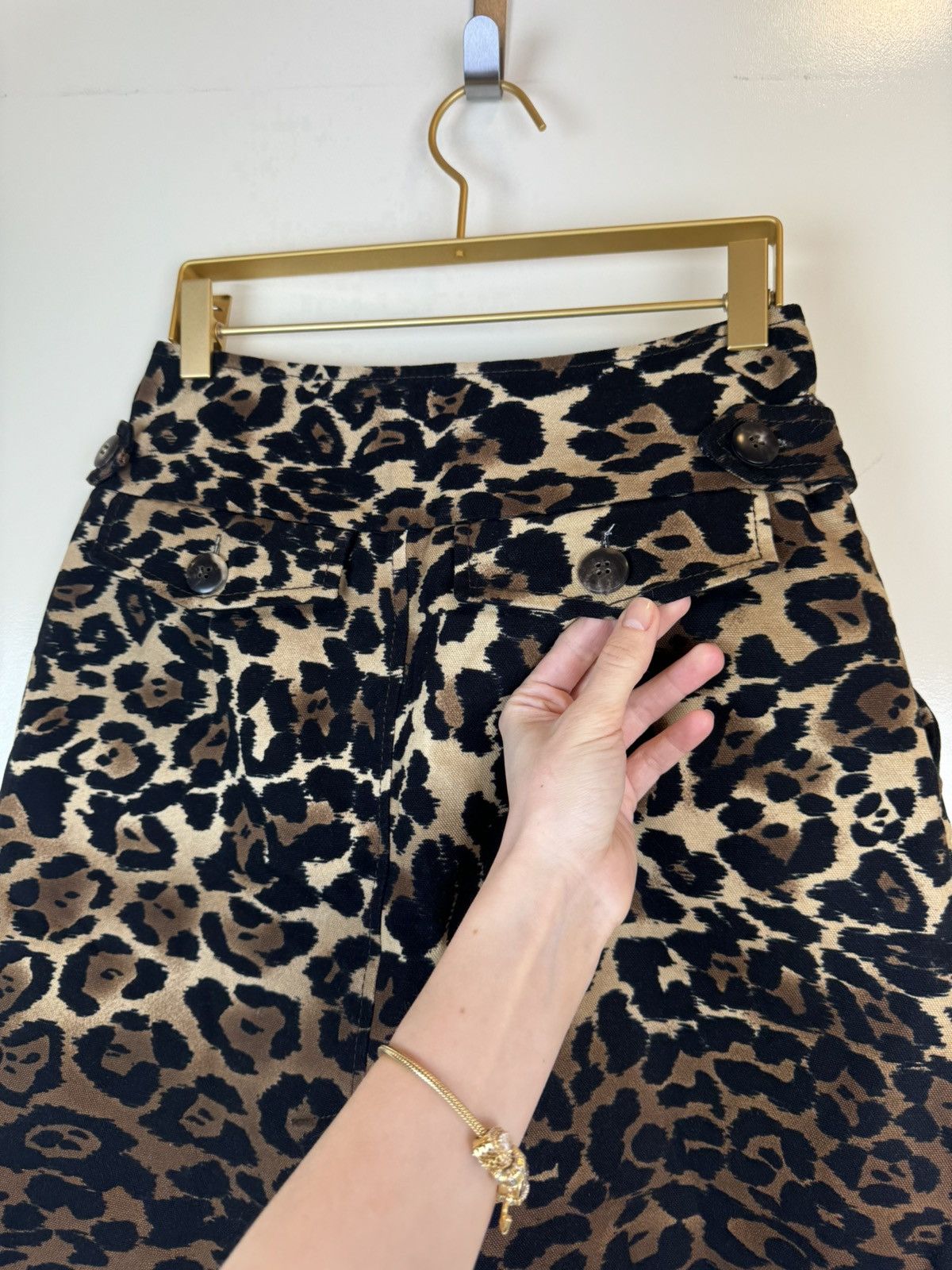 Sportmax Sportmax by Max Mara leopard print mini skirt cotton denim S Size 26" / US 2 / IT 38 - 8 Thumbnail