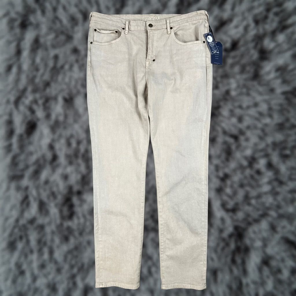 Prps PRPS Le Sabre Beige Slim Straight Jeans 38 Men Regular 34 Inseam 99% Cotton 1% Spandex Size US 38 / EU 54 - 1 Thumbnail