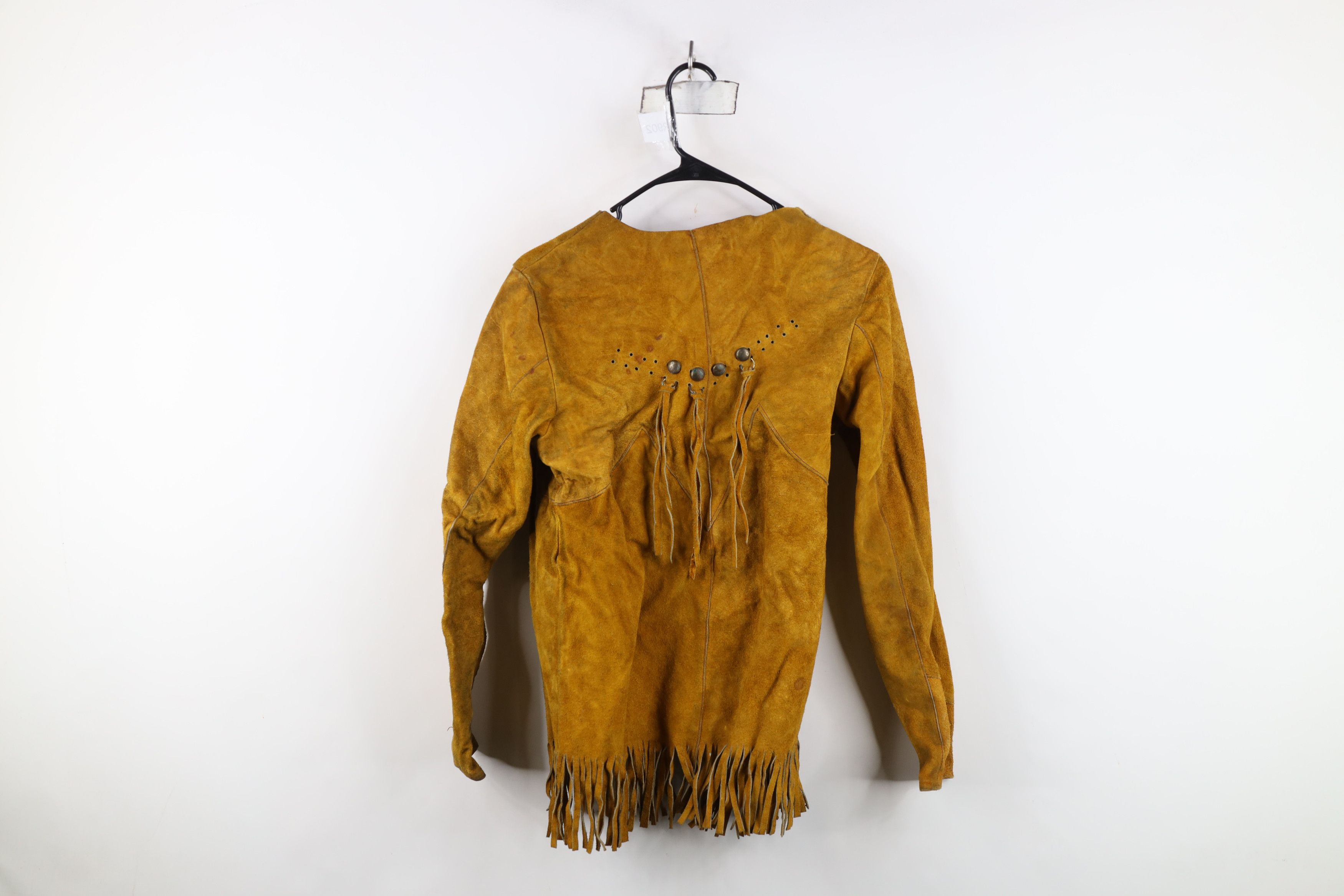 Vintage Vintage 60s Boho Chic Western Fringed Suede Leather Jacket Size L / US 10 / IT 46 - 14 Thumbnail