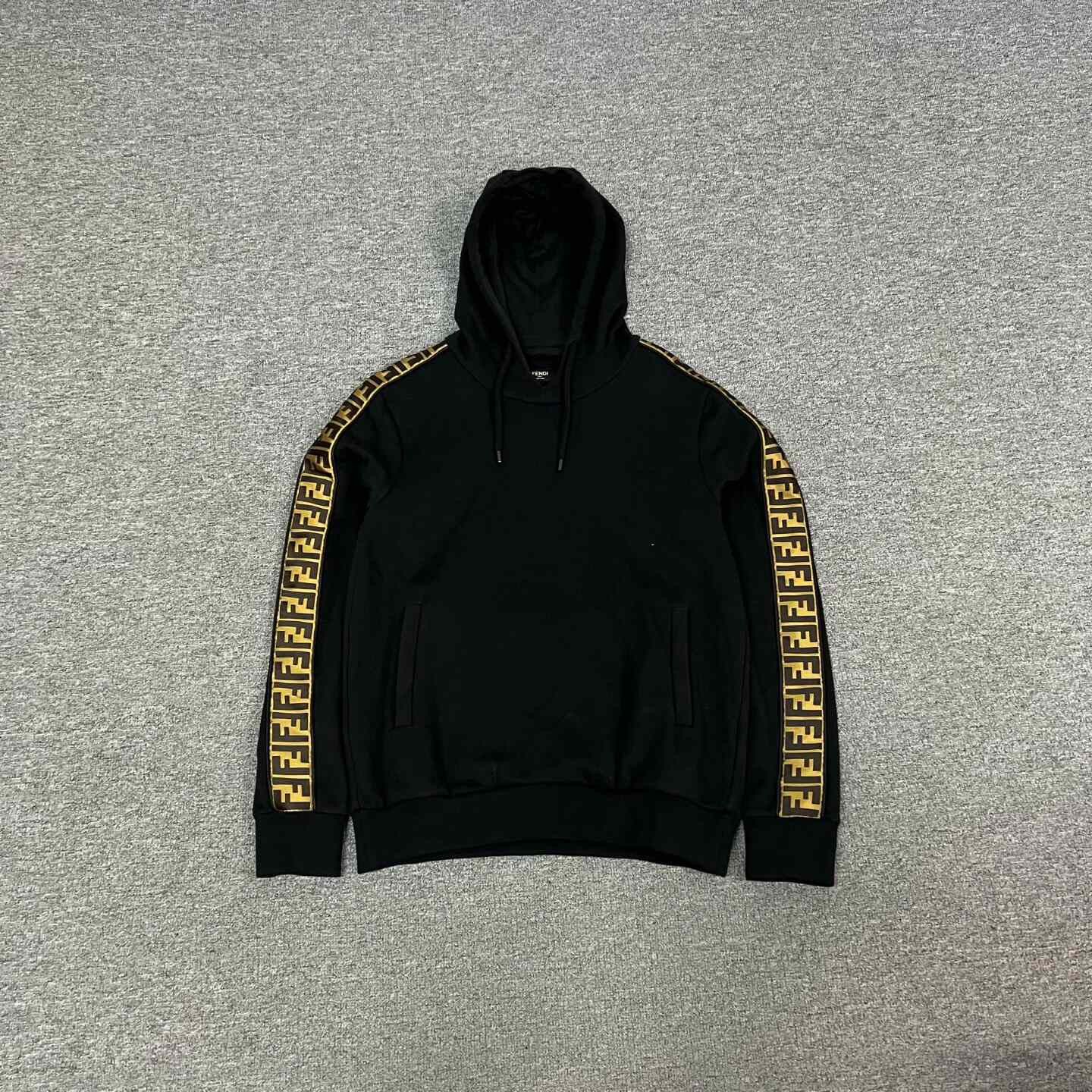 Fendi Fendi Double F Monogram Logo Stripe Hoodie Size US S / EU 44-46 / 1 - 1 Thumbnail