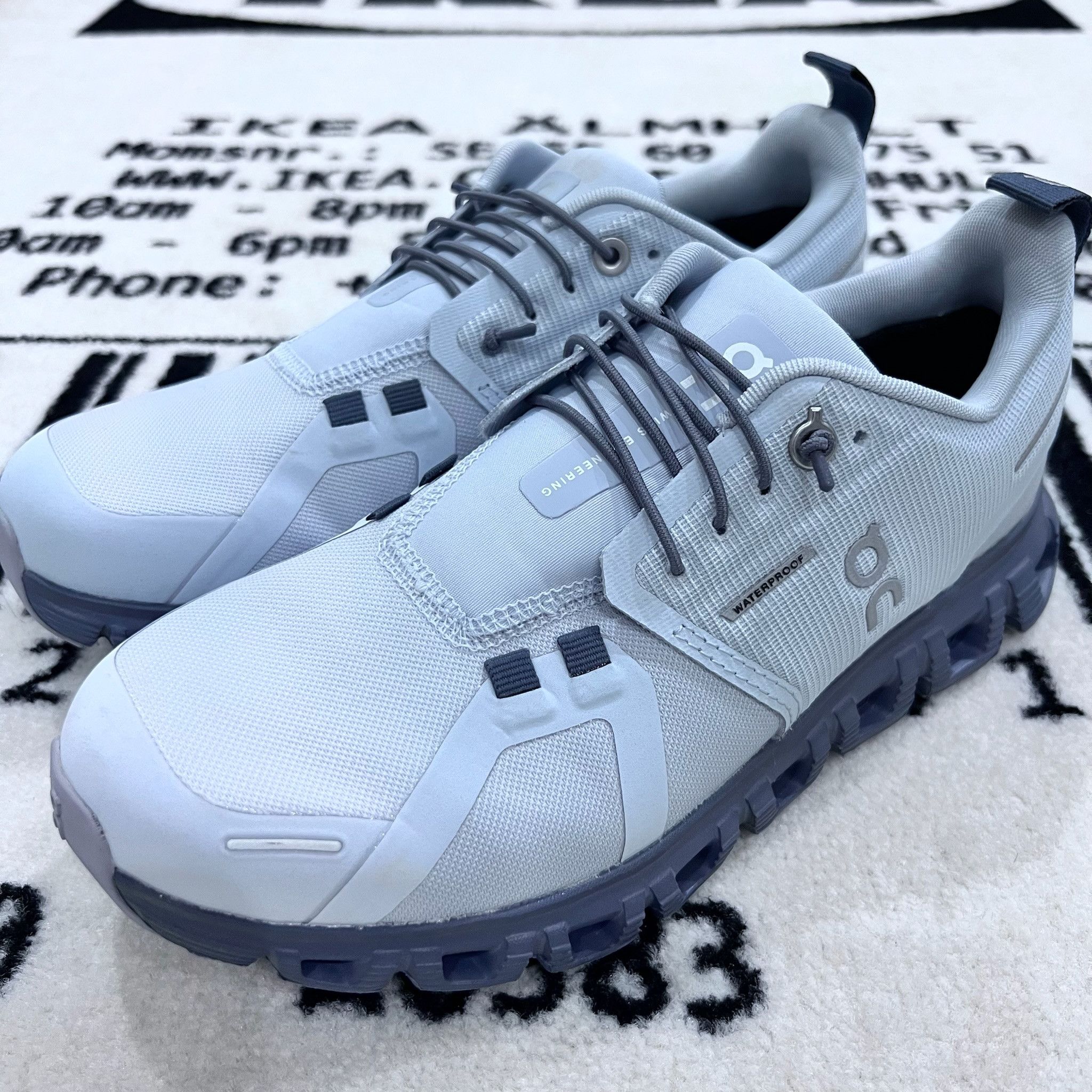 On On Cloud 6 Waterproof Women Running Shoes - Heather Metal Size US 6 / IT 36 - 3 Thumbnail
