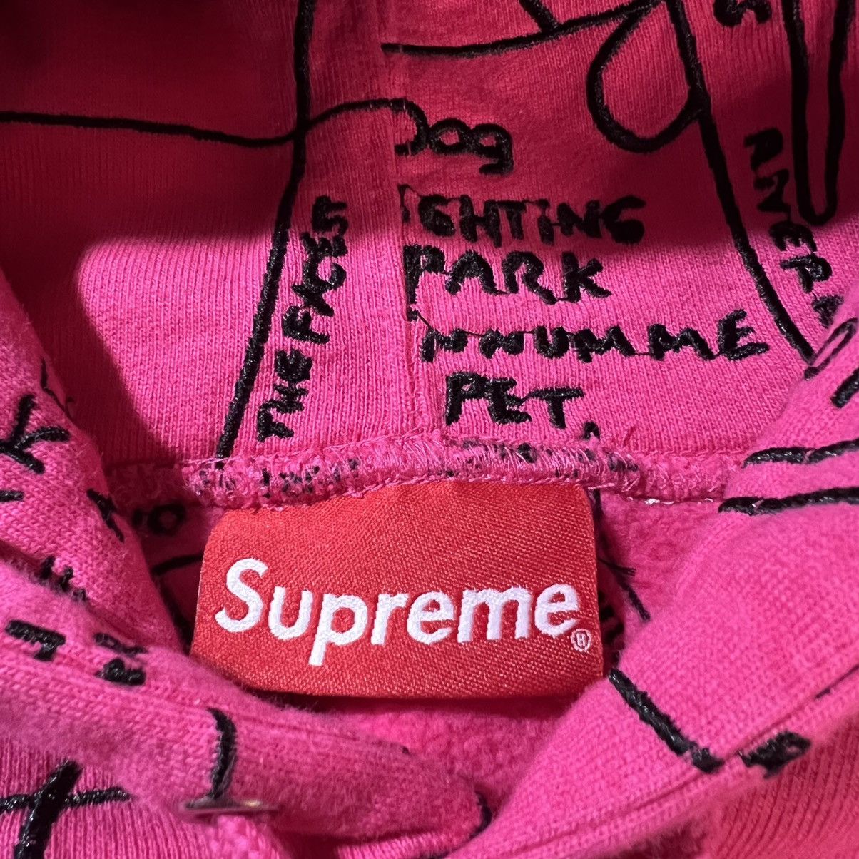 Supreme Supreme Gonz Embroidered Streets Hoodie Pink Size US M / EU 48-50 / 2 - 7 Thumbnail