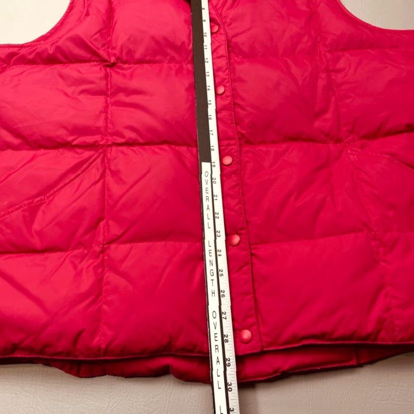 Lands' End Lands End Women's 2X 20w-22w Pink Snap Up Goose Down Quilted Puffer Vest 8186 Size XXL / US 16-18 / IT 52-54 - 5 Thumbnail