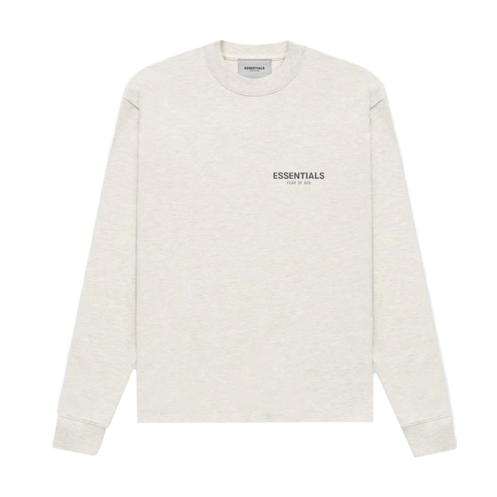 Fear of God Fear of God Essentials Long Sleeve Tee Shirt Oatmeal | Grailed