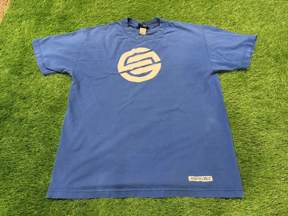 Santa Cruz Skateboards Vintage Santa Cruz Skateboard Shirt Tee Blue NHS Tag Y2k 90s Size US L / EU 52-54 / 3 - 1 Thumbnail