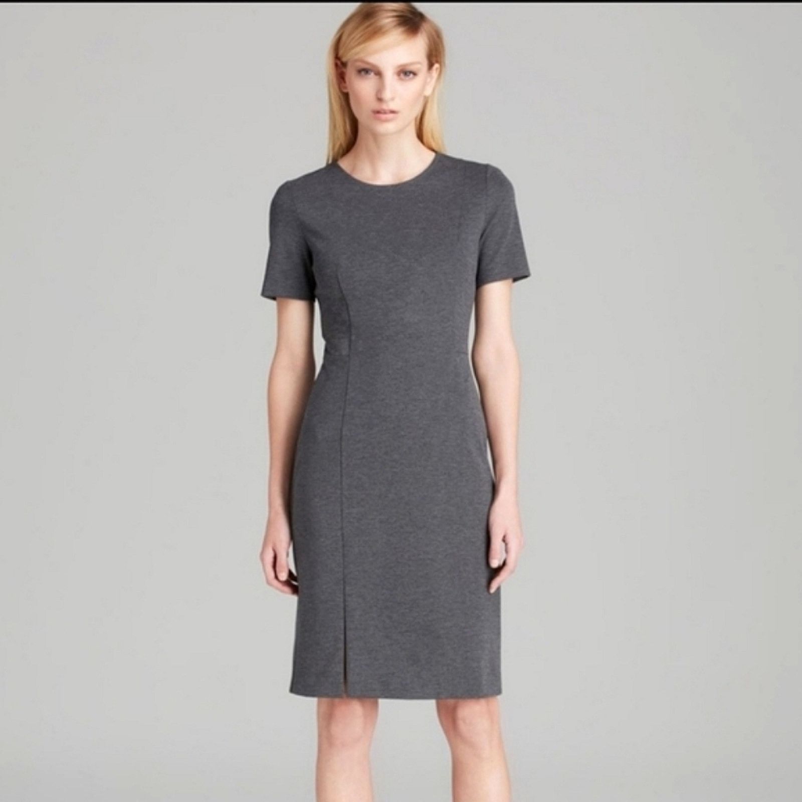 Theory Theory Gray Ponte Sheath Dress Minimalist Tailored XS Size 6 Size M / US 6-8 / IT 42-44 - 11 Thumbnail