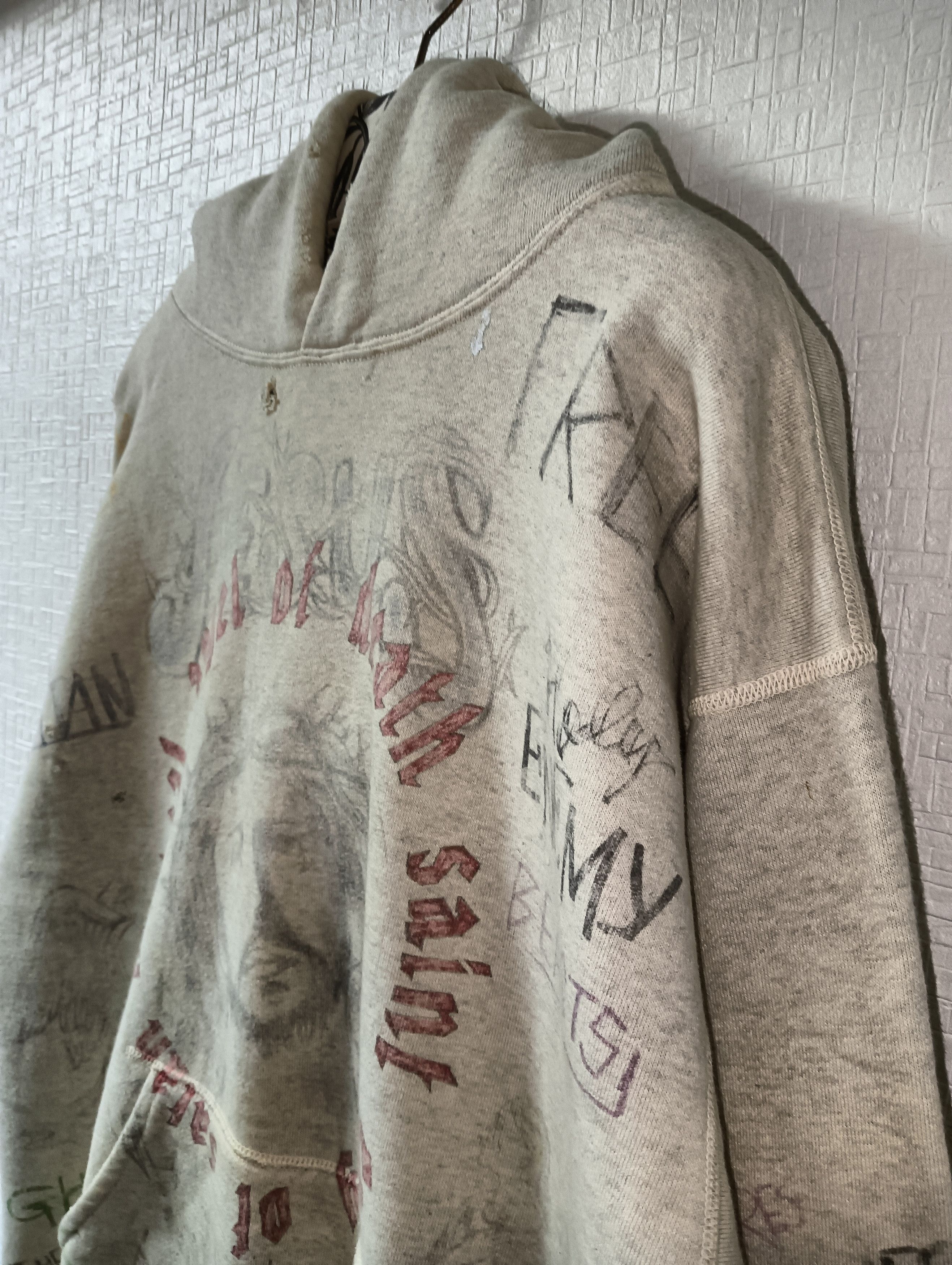 Saint Michael Aged Graffiti Hoodie Size US L / EU 52-54 / 3 - 3 Thumbnail