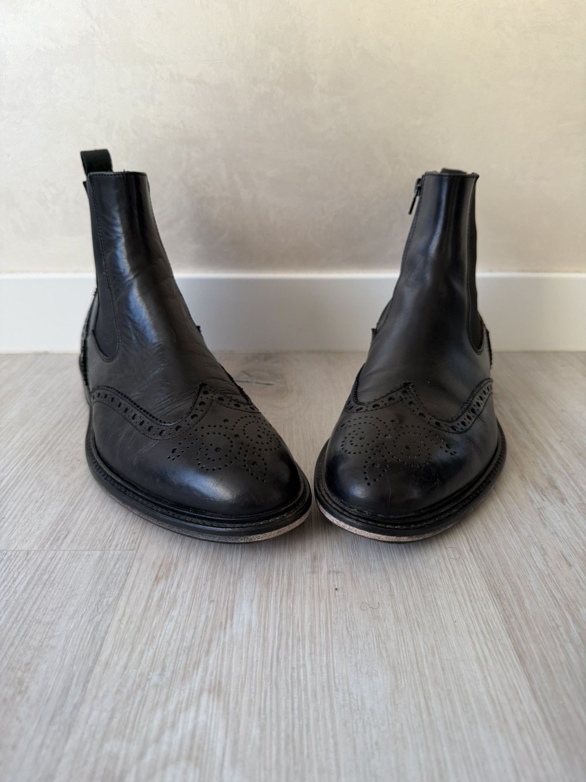 If Six Was Nine AS 98 Vibe Artisan Black Leather Side Zip Ankle Biker Boots Size US 9 / EU 42 - 5 Thumbnail
