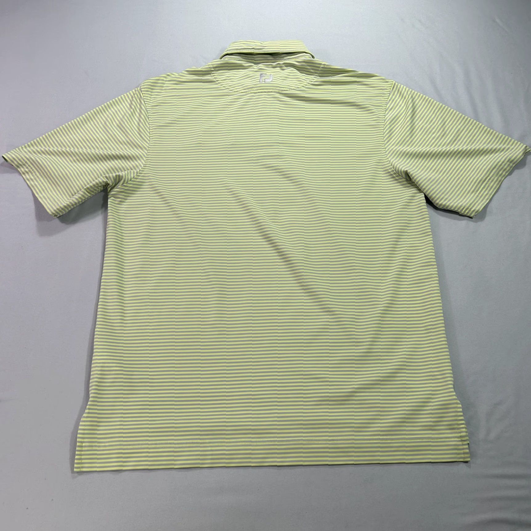 Footjoy FootJoy Polo Shirt Mens M Green Striped Polyester Blend Stretch Easy Care Golf Shirt Size US M / EU 48-50 / 2 - 2 Thumbnail