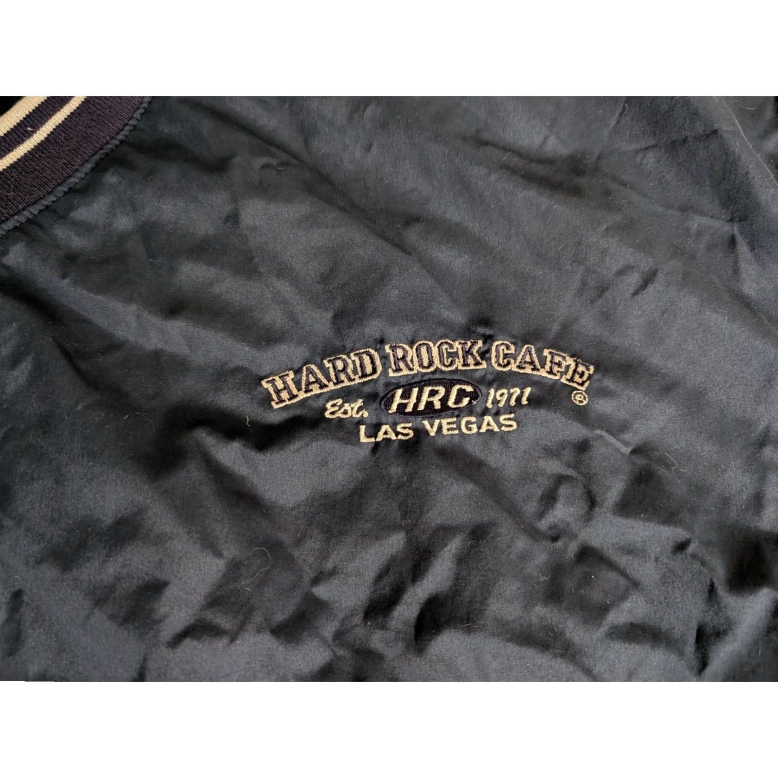 Hard Rock Cafe VINTAGE Hard Rock Cafe Lined Pullover Windbreaker Jacket Navy Blue Large Las Vegas Mens Size US L / EU 52-54 / 3 - 2 Thumbnail