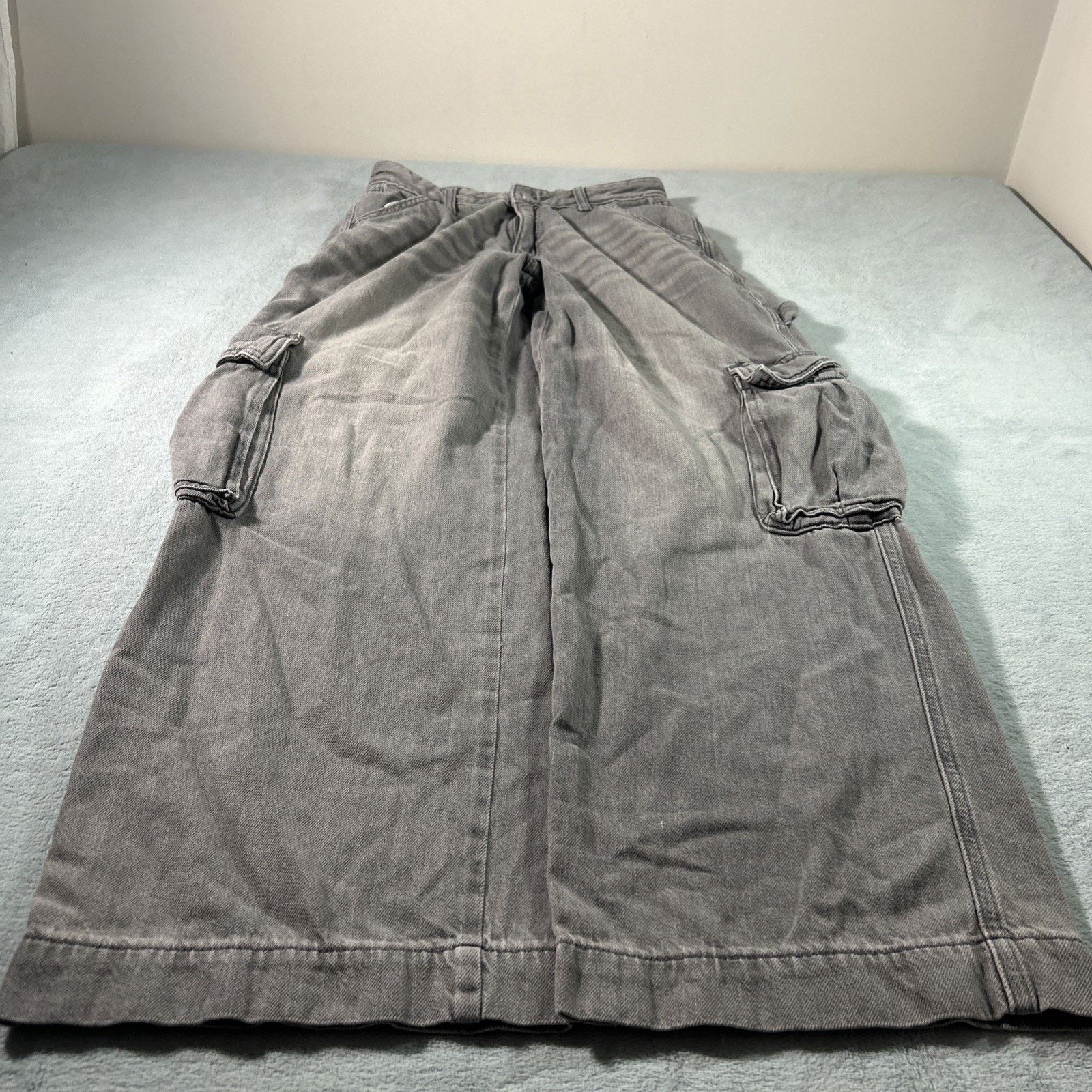 JNCO Beyond Baggy Cargo Jeans Womens 2 R 29x31 Wide Leg Hamilton Size 26" / US 2 / IT 38 - 9 Thumbnail