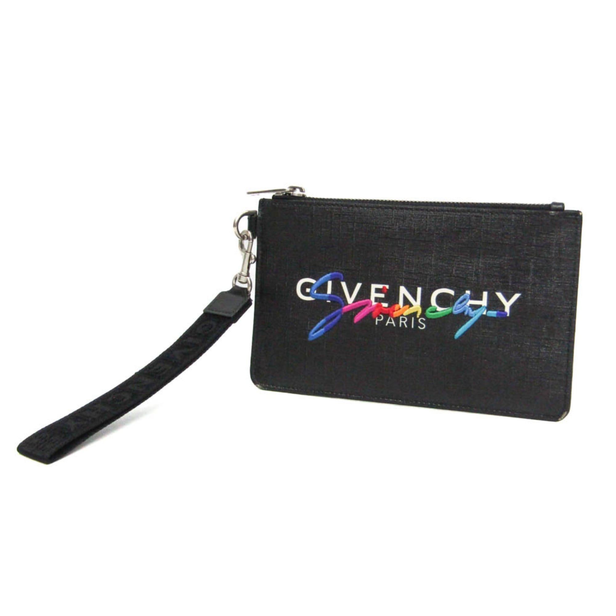 Givenchy Mini Pochette BK603PK0M1 MenWomen ElastaneCotton Clutch BagPouch Black