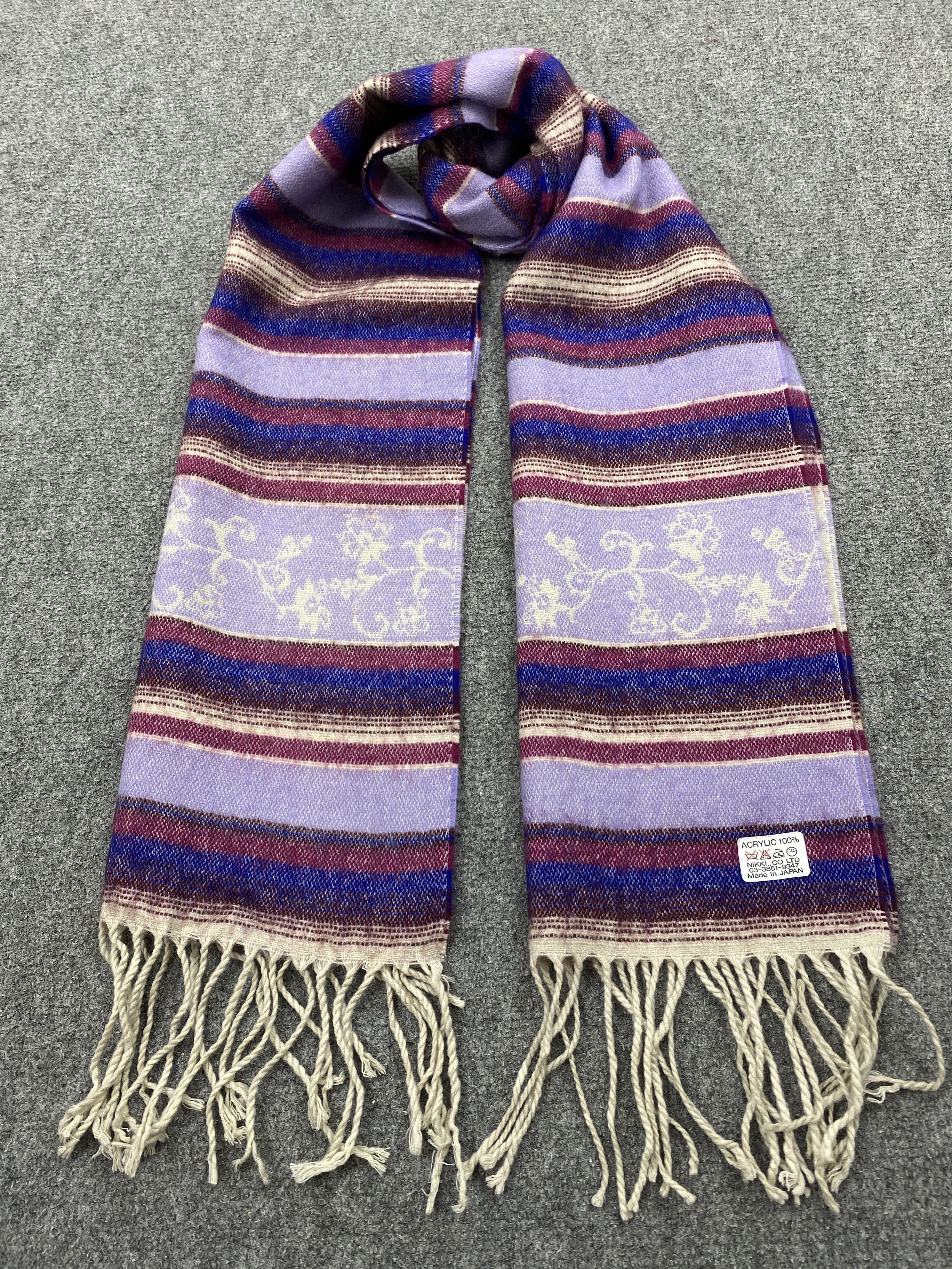 Japanese Brand Vintage Japanese Brand Stripes Muffler Scarf SC0041 Size ONE SIZE - 1 Thumbnail