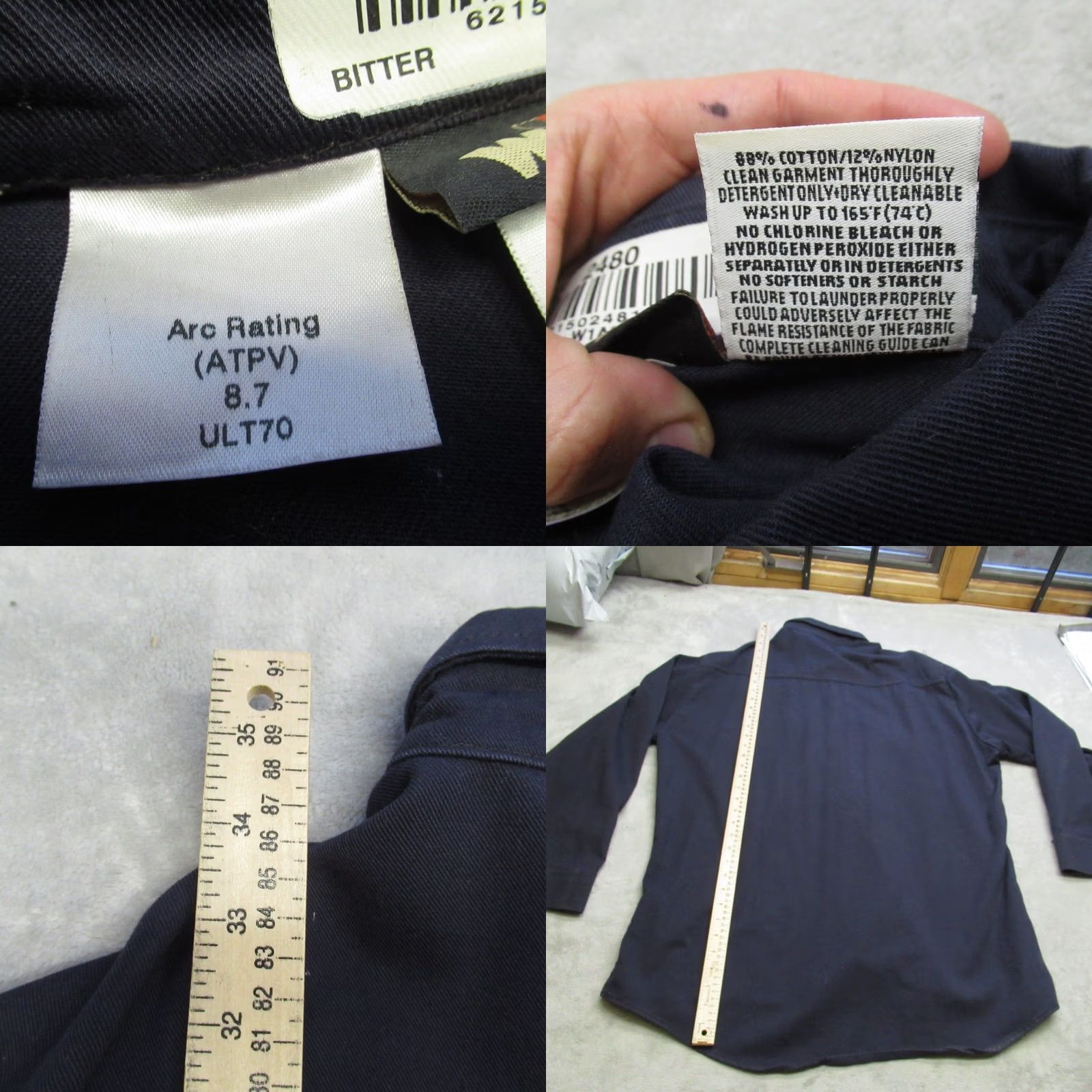 Vintage VINTAGE Workrite FR Shirt Mens XL Navy Button Flame Resistant Work Rugged HRC2 Rugged Size US XL / EU 56 / 4 - 9 Thumbnail