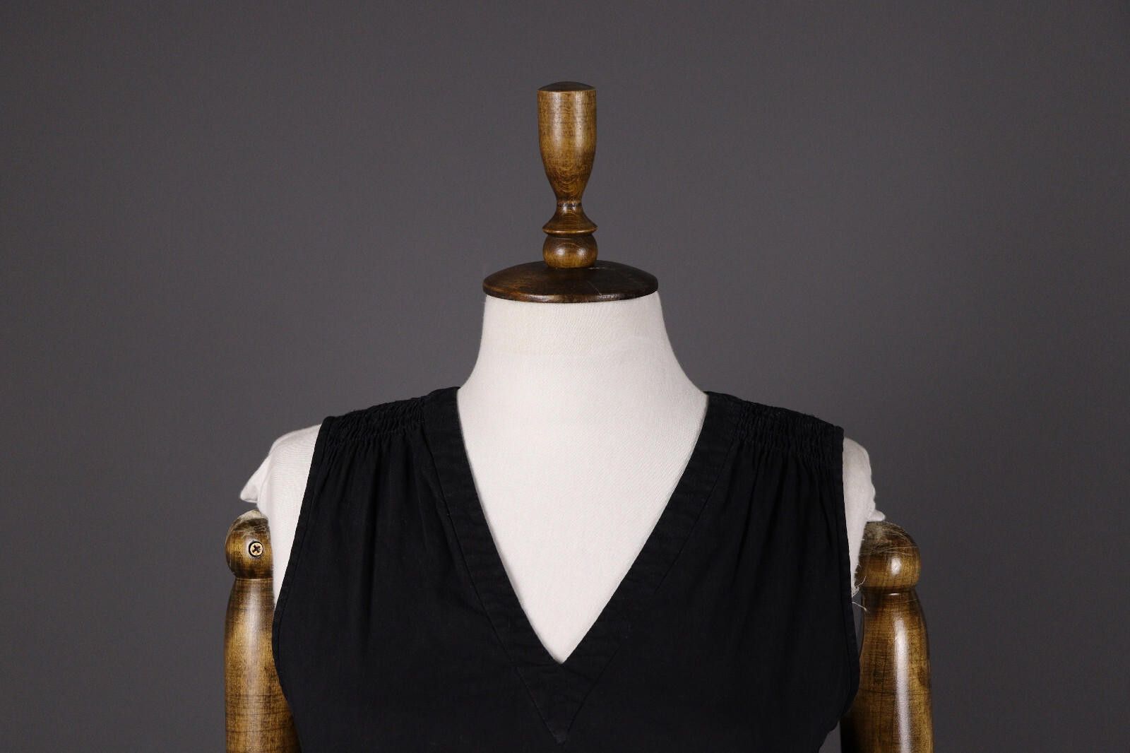 Theory Theory Black Linen Designer Tank Top Shirt Blouse Size S Size S / US 4 / IT 40 - 2 Thumbnail