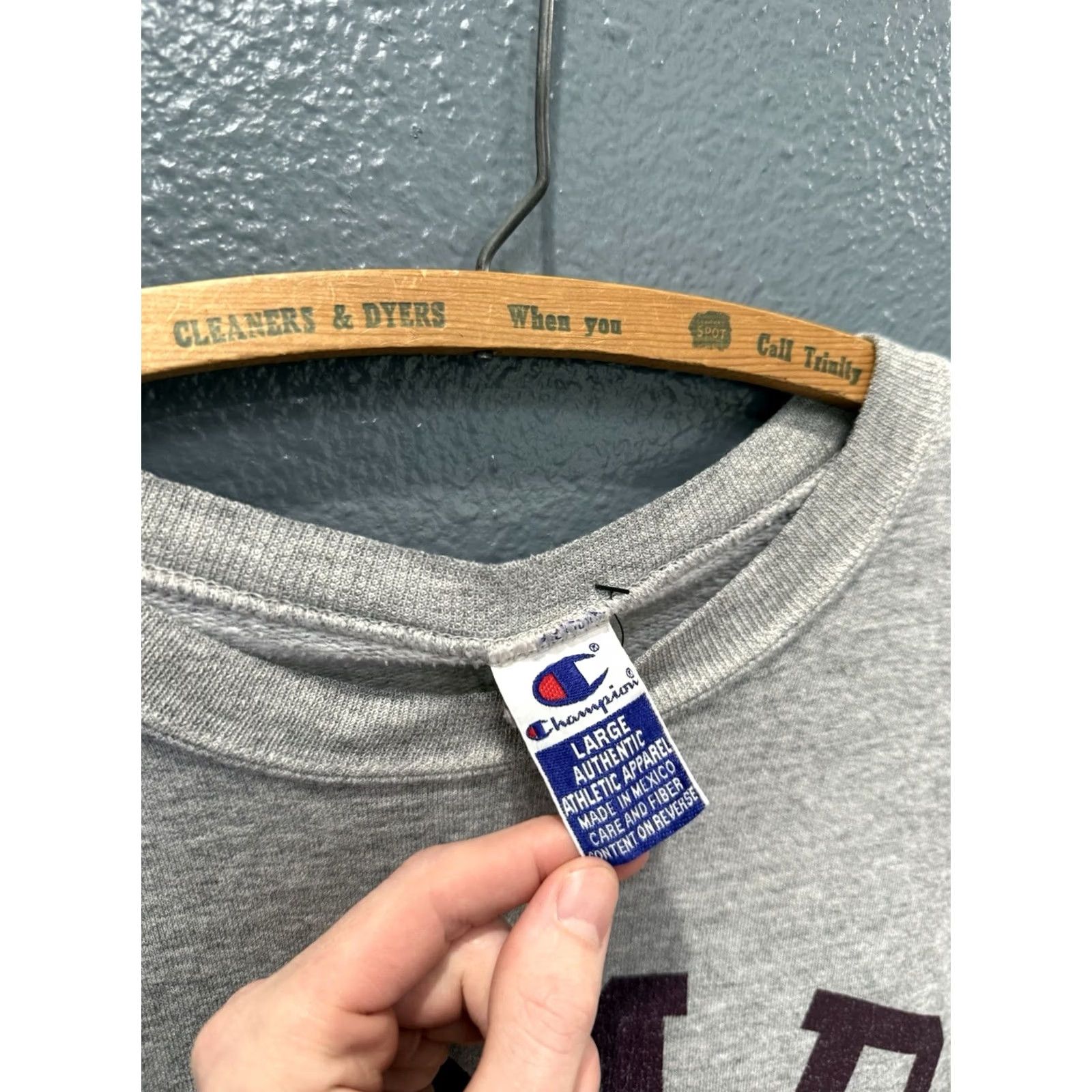 Champion VINTAGE 90s Champion Sweatshirt Basketball Gray L Men’s Pullover Large Shirt Size US L / EU 52-54 / 3 - 2 Thumbnail