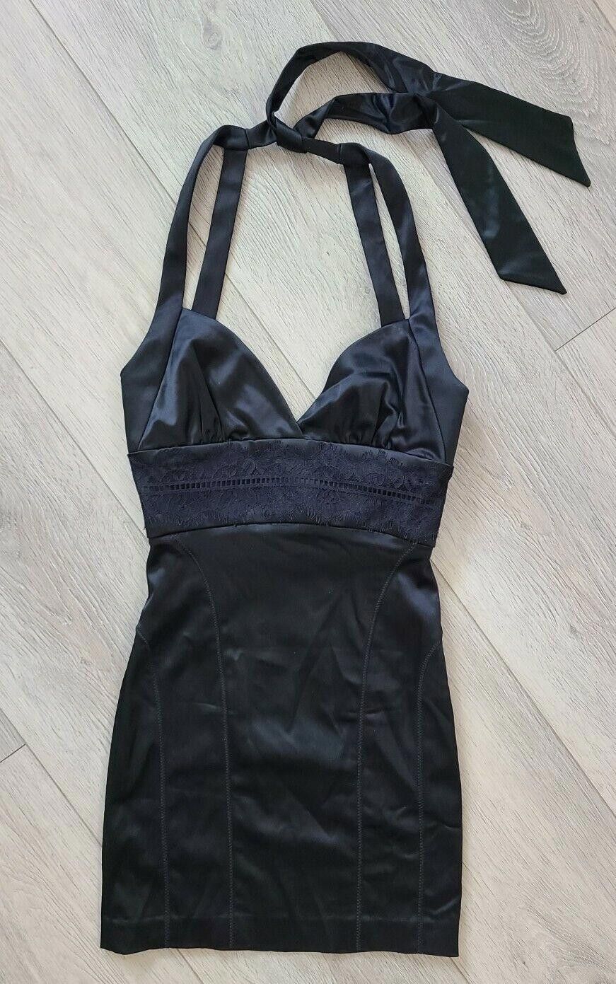 United Colors Of Benetton Bebe Dress Extra Small Black Sweetheart Double Strap Halter Size XS / US 0-2 / IT 36-38 - 5 Thumbnail