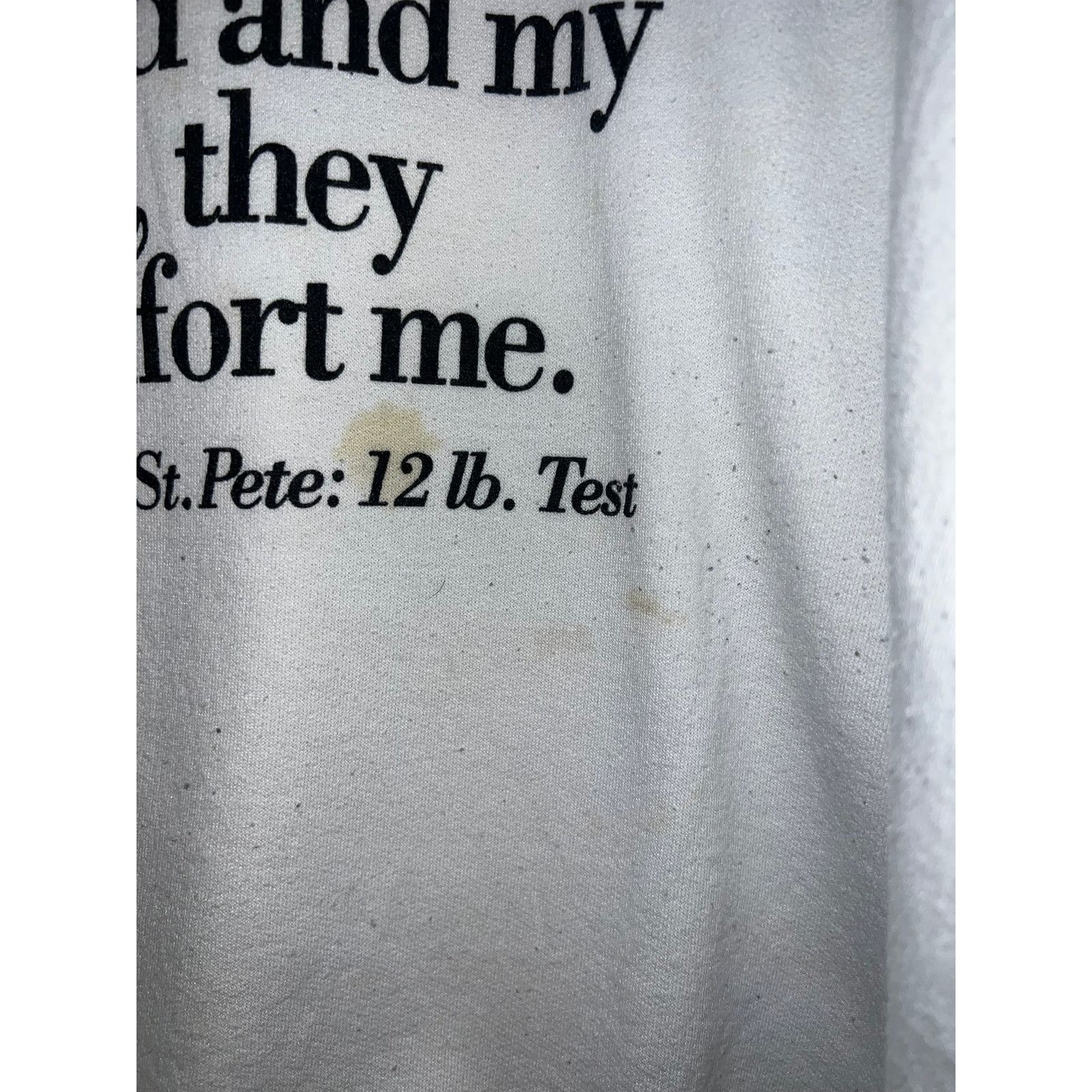 Vintage Vintage Fishing Sweatshirt St Pete Jesus Crewneck Stained XL Size US XL / EU 56 / 4 - 4 Thumbnail
