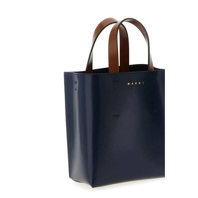 Marni MARNI Museo Mini Blue/Gray Top Handle Bag New & Authentic Size ONE SIZE - 3 Thumbnail