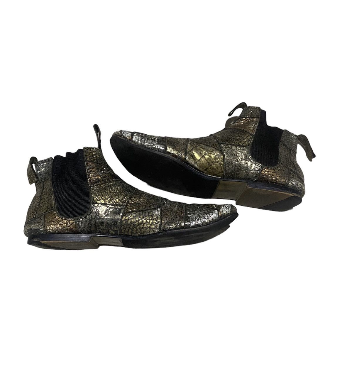 Comme des Garcons Homme Plus SUPER RARE‼️ CdgHP Pythons Patchwork Exotic Chelsea Boots Size US 12 / EU 45 - 2 Thumbnail