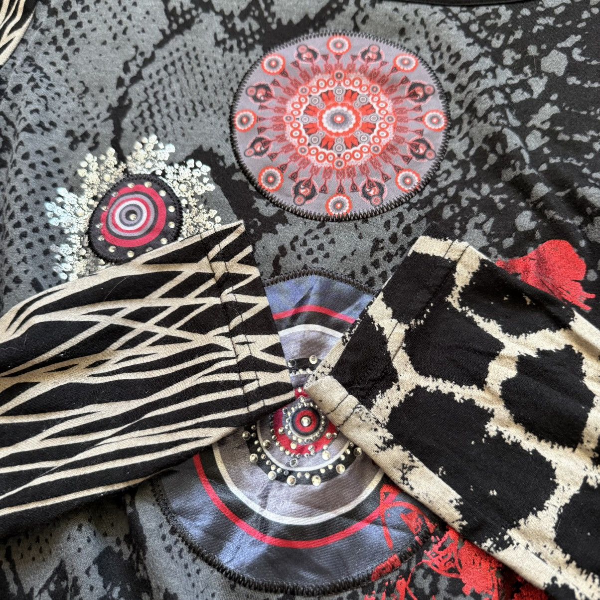 Desigual 📌 Crazy Y2K Desigual If Six Was Nine vibe Long Sleeve Size XL / US 12-14 / IT 48-50 - 9 Thumbnail