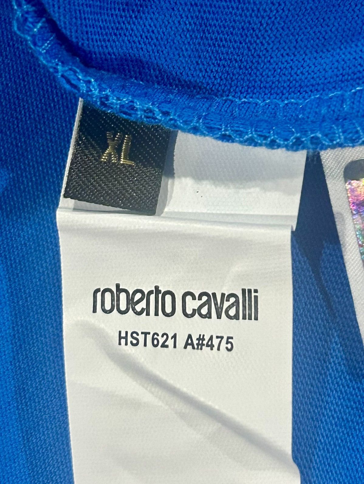 Roberto Cavalli Roberto Cavalli - Snake Logo Monogram Tee “Blue” Size XL Size US XL / EU 56 / 4 - 9 Thumbnail
