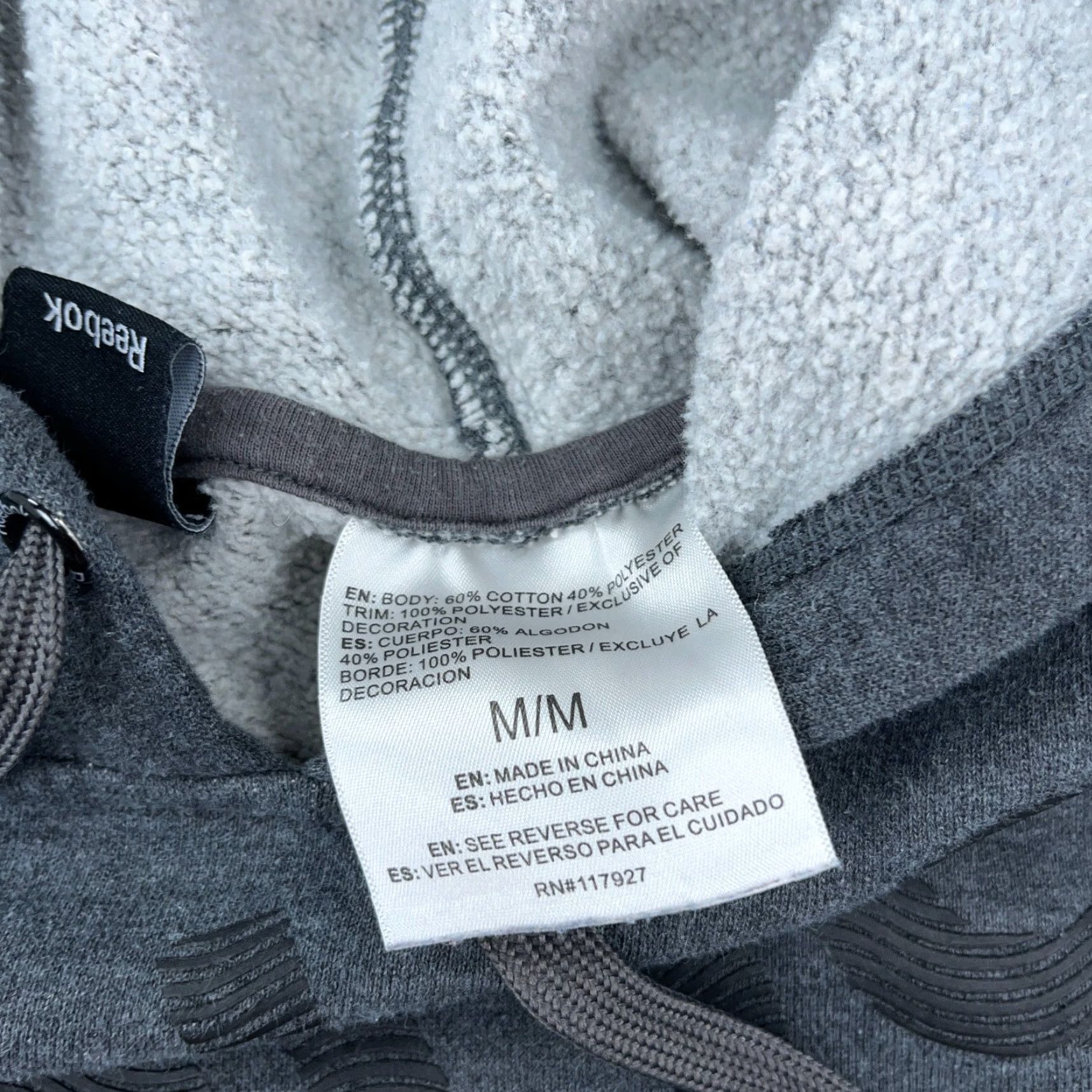 Reebok Reebok Hoodie Men Medium Gray Sweatshirt Sweater Logo Retro Classic A36 Size US M / EU 48-50 / 2 - 6 Thumbnail