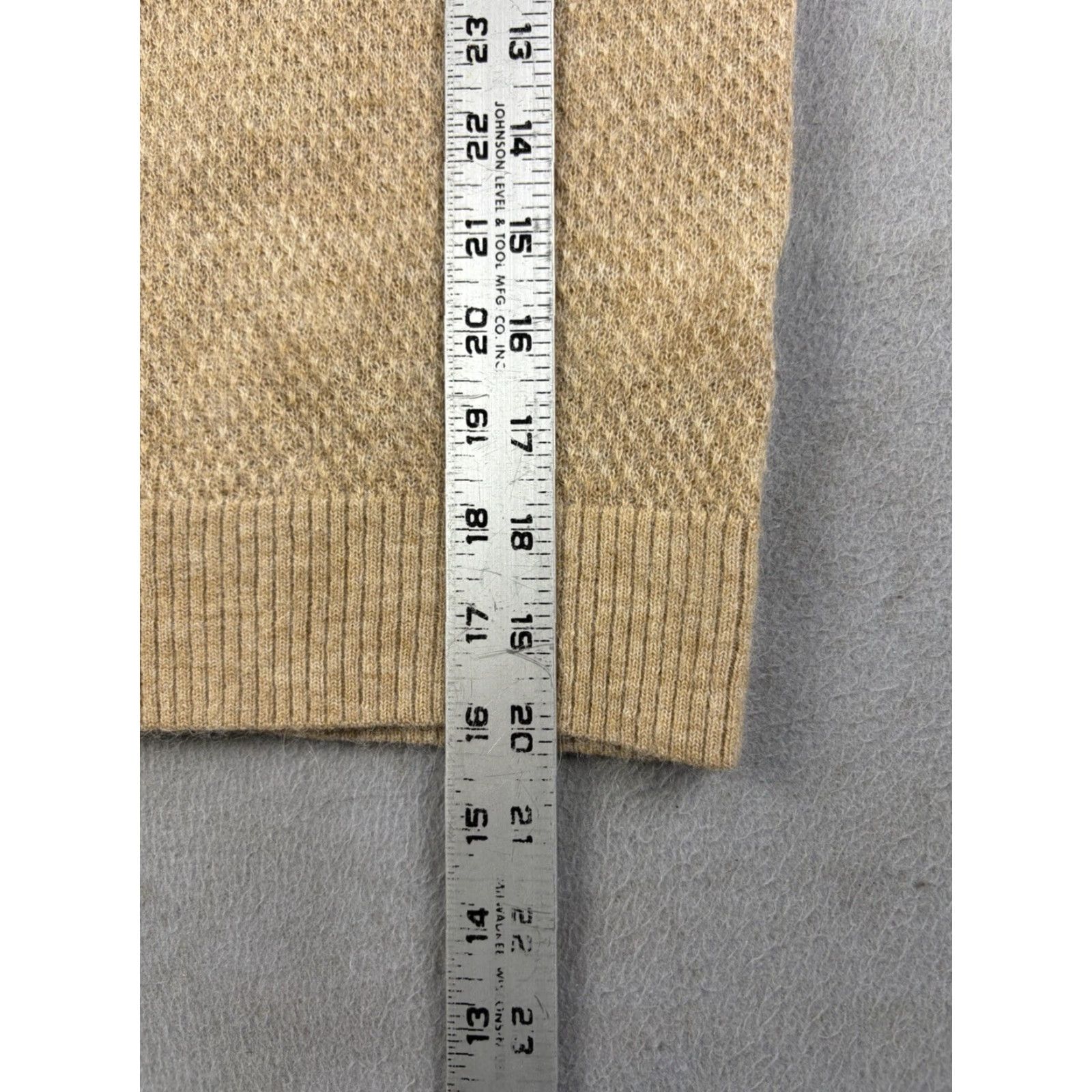 Quince Quince Sweater Women XS Camel Brown Alpaca Wool Cashmere Diamond Stitch Crew Neck Long Sleeve Pullover Knit Lightweight Logo Classic Preppy Size XS / US 0-2 / IT 36-38 - 8 Thumbnail