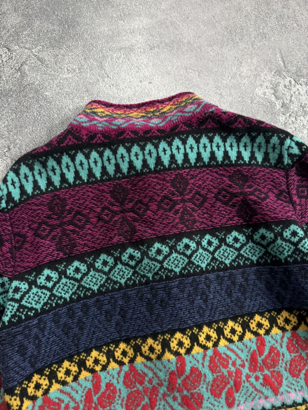 Dale Of Norway Ivko 44size printed flowers aztec knitwear jacket cardigan Size L / US 10 / IT 46 - 20 Thumbnail