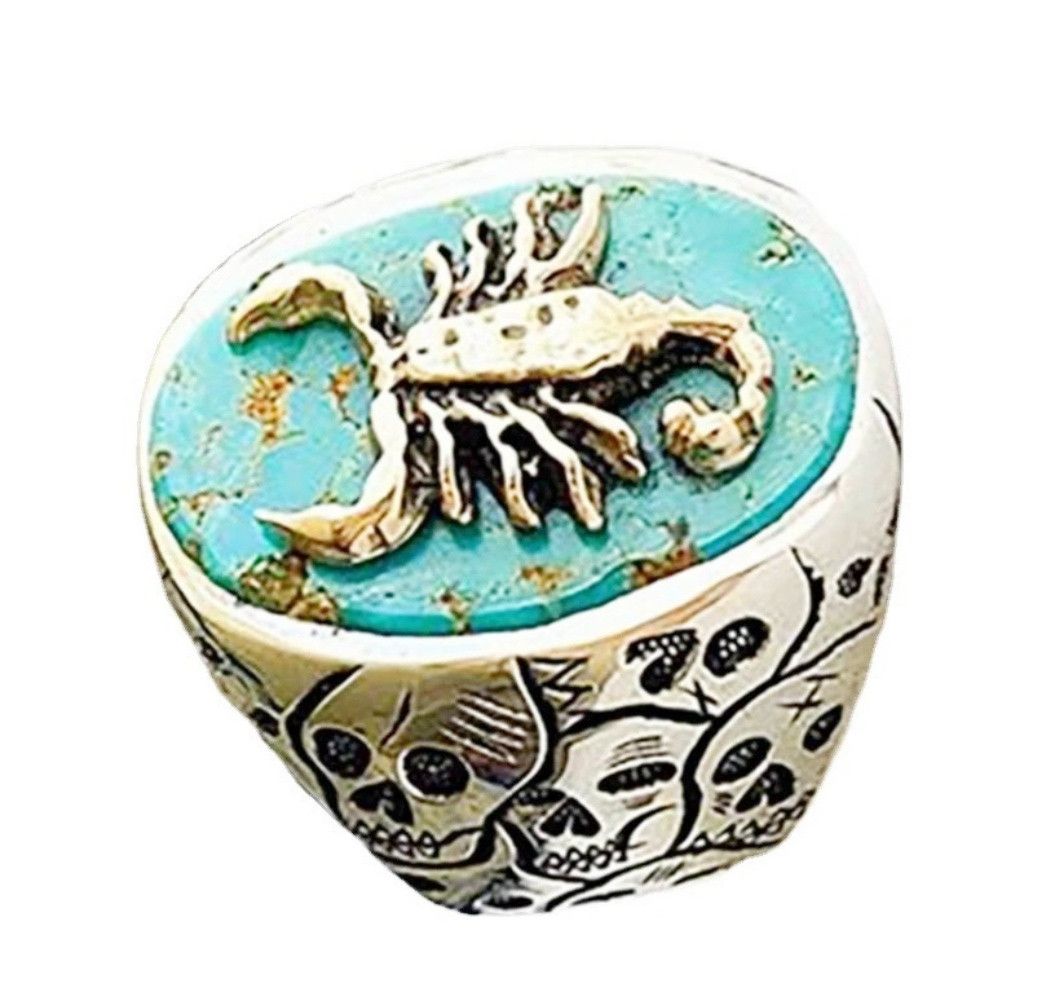 Handmade RINGS STAINLESS STEEL SCORPION TUQUOISE SIZES 12 & 13 Size ONE SIZE - 2 Thumbnail