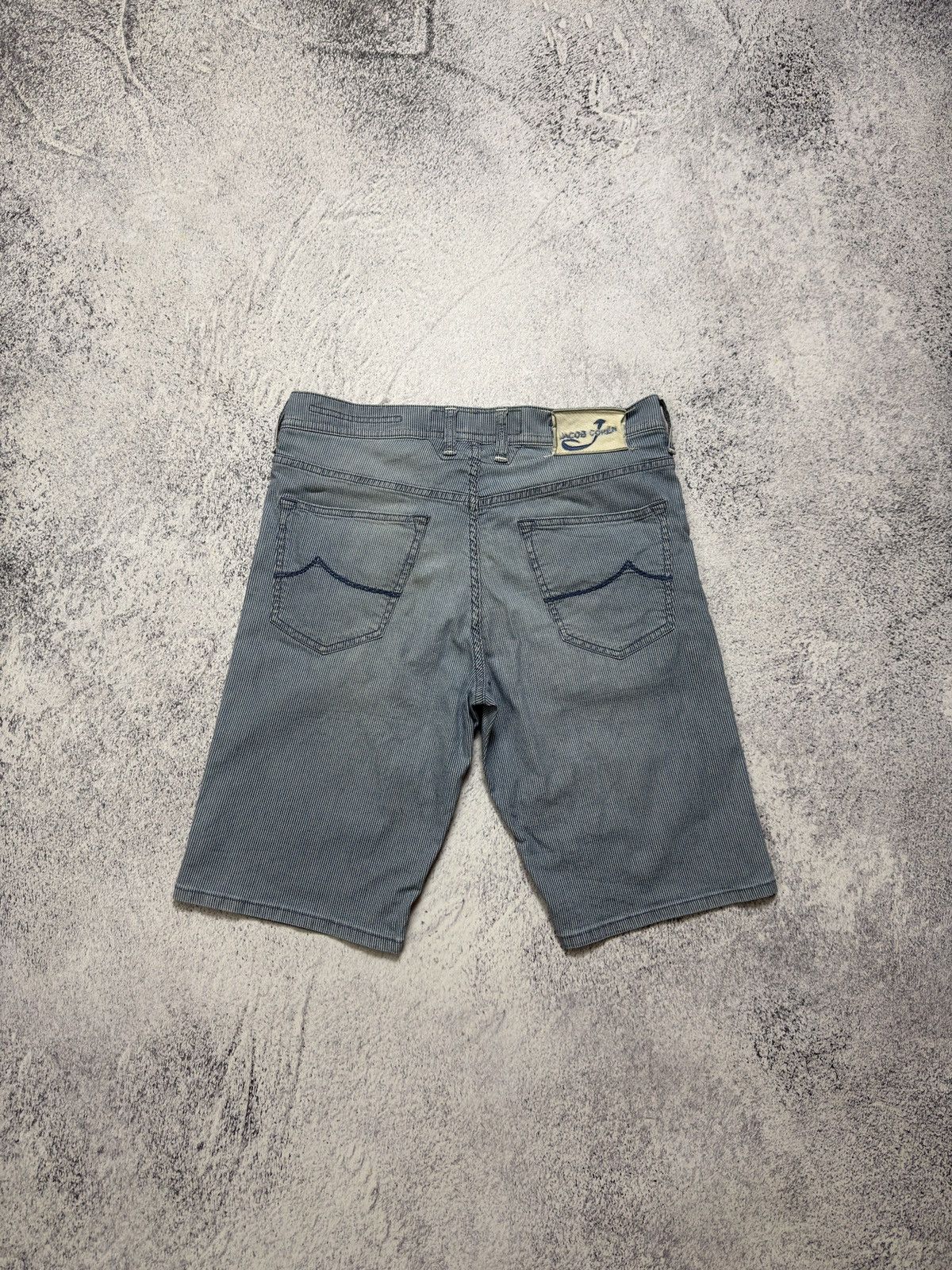 Jacob Cohen Jacob Cohën PW633 Pinstripe Shorts Handmade Premium Denim Size US 33 - 1 Thumbnail