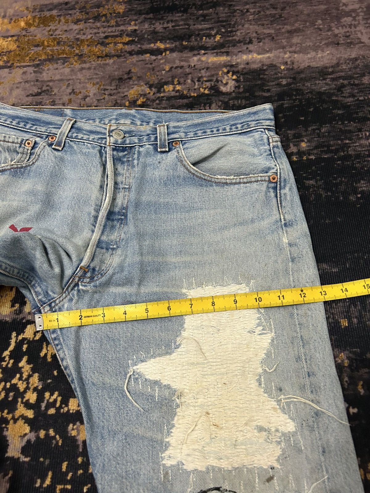 Levi's Vintage Clothing Vintage Levis 501XX Sample Rippert Gorilla Aplle Print Size US 33 - 21 Thumbnail