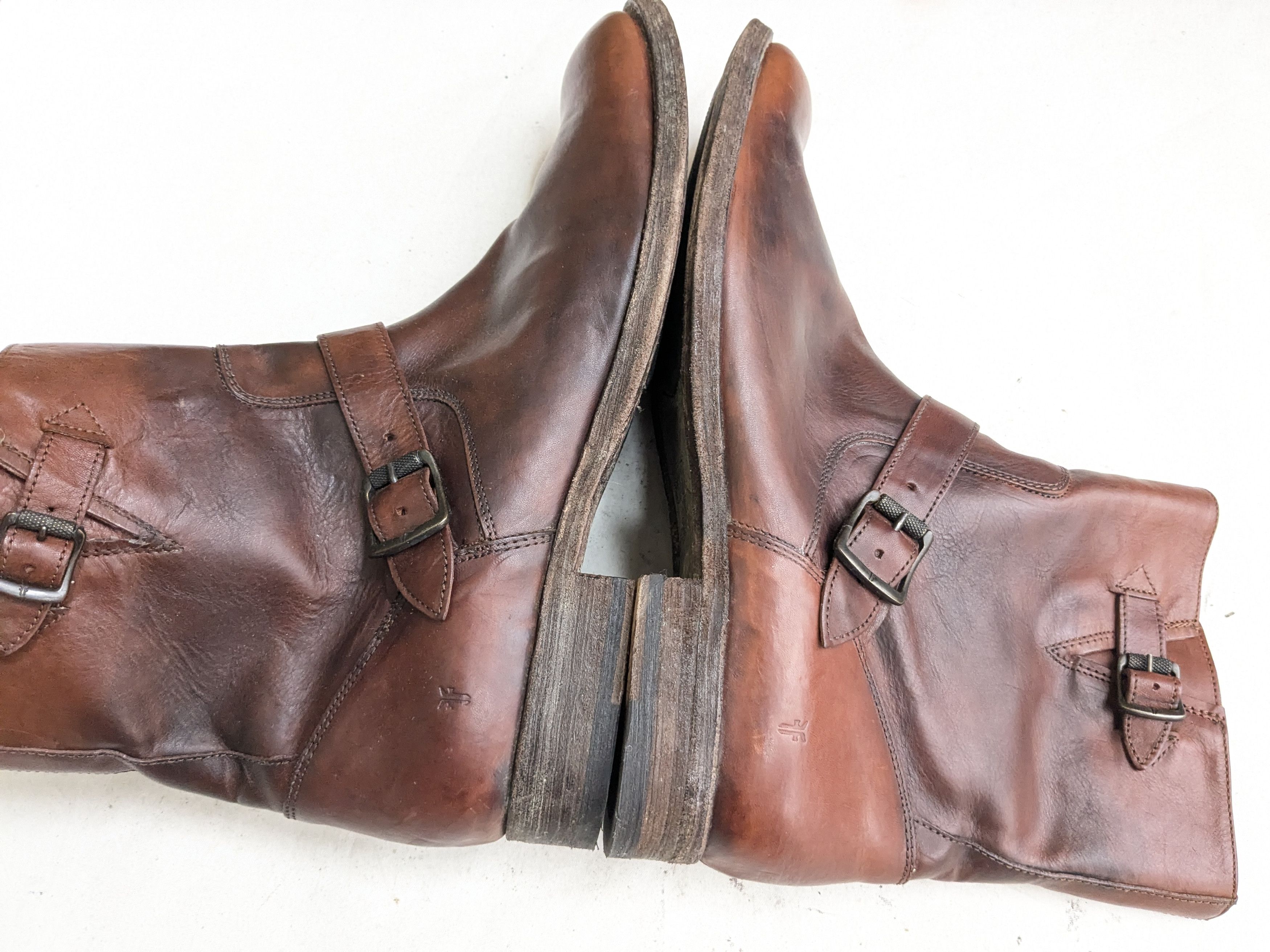 Frye Frye Engineer Boots Brown Leather 13 D Leather Buckle Punk Size US 13 / EU 46 - 10 Thumbnail