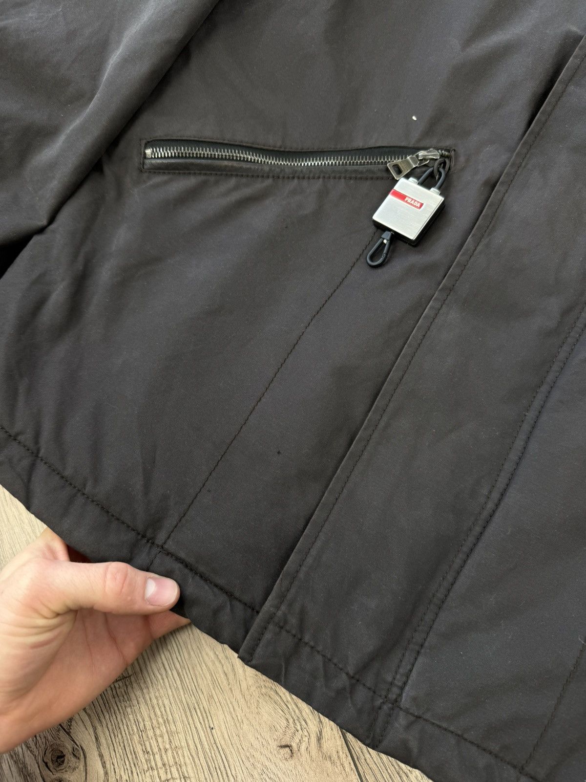 Prada Prada Bomber Aviation Jacket Nylon Turtleneck Red Tab Size US L / EU 52-54 / 3 - 9 Thumbnail