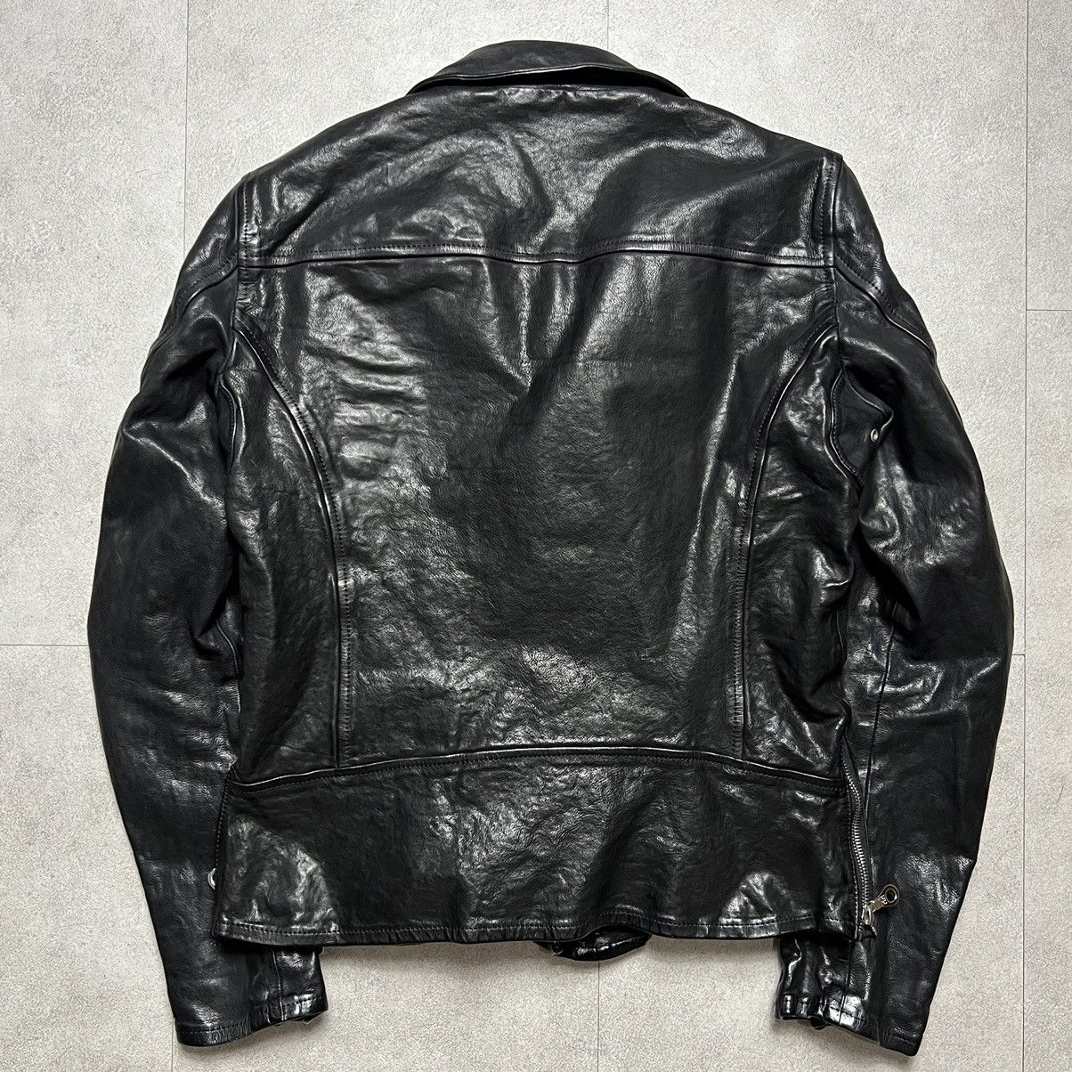 Isamu Katayama Backlash × Japanese Brand Isamu Katayama Backlash Italian  Double Leather Zip Jacket | Grailed