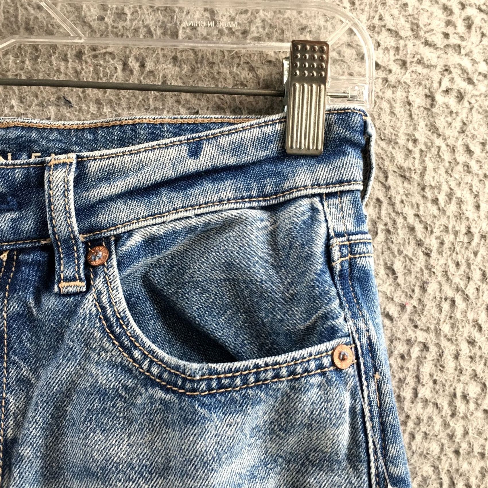 American Eagle Outfitters American Eagle Outfitters Skinny Jeans Womens 2 Short Blue Denim Distressed Zip Pants Jeans Blue Distressed Womens 2 Short Regular Mens Girls Size 26" / US 2 / IT 38 - 4 Thumbnail