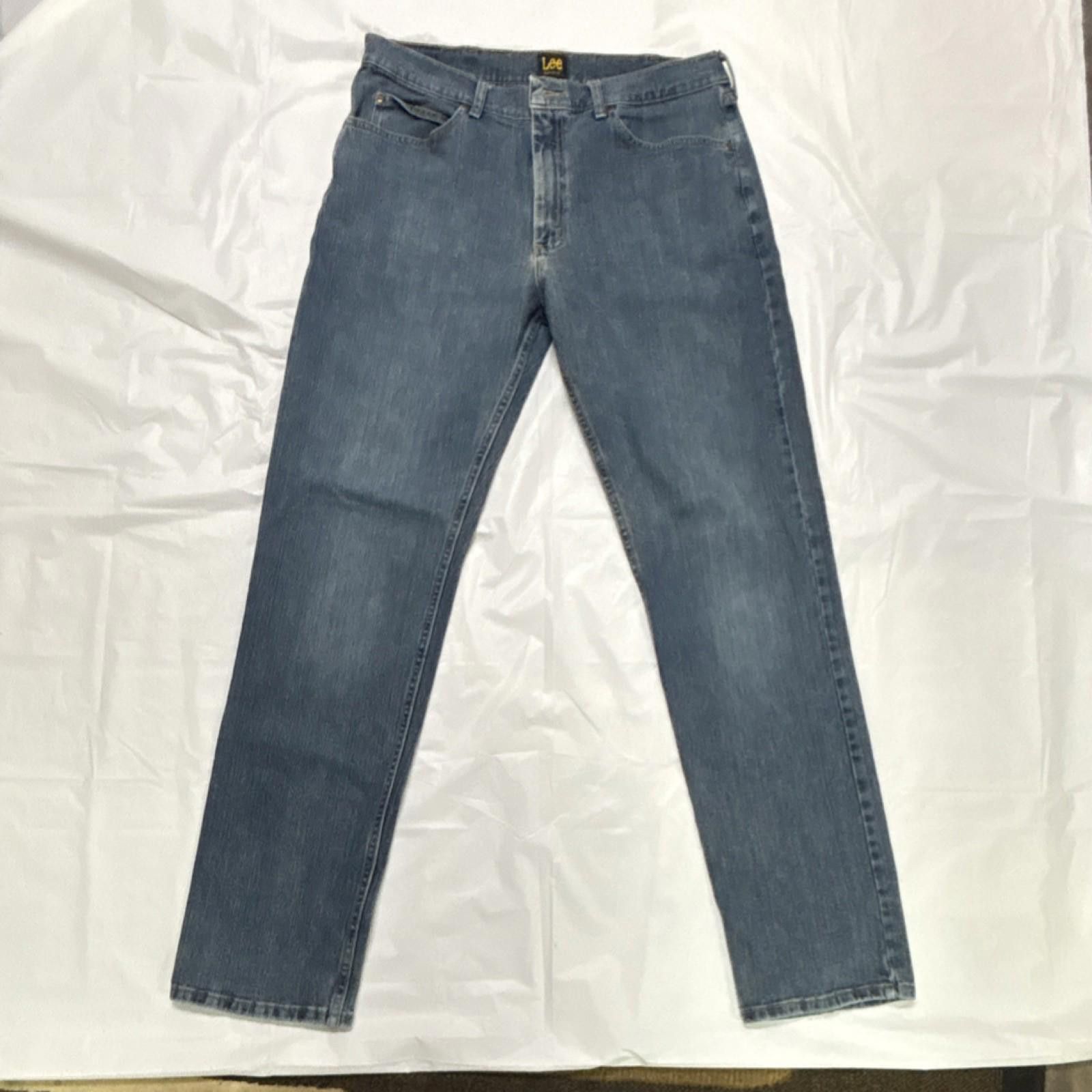Lee Lee Straight Men's Jeans Blue Denim Medium Wash 36x36 Size US 36 / EU 52 - 1 Thumbnail