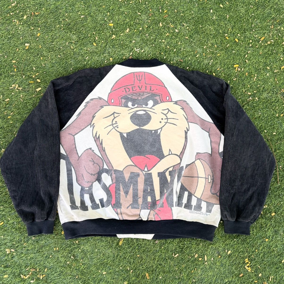 Vintage Vintage 1992 Looney Tunes Tasmanian Devil Varsity Jacket Size US XL / EU 56 / 4 - 1 Thumbnail