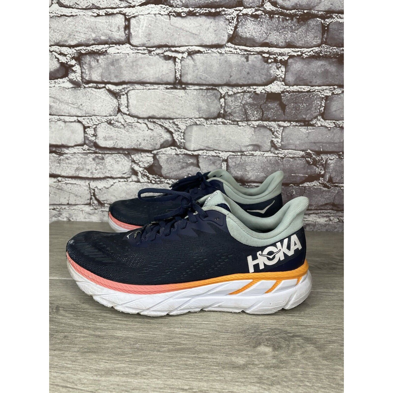 Hoka Hoka One One Womens Clifton 7 1110509 BIBH Blue Running Shoe Size US 9.5 / IT 39.5 - 21 Thumbnail