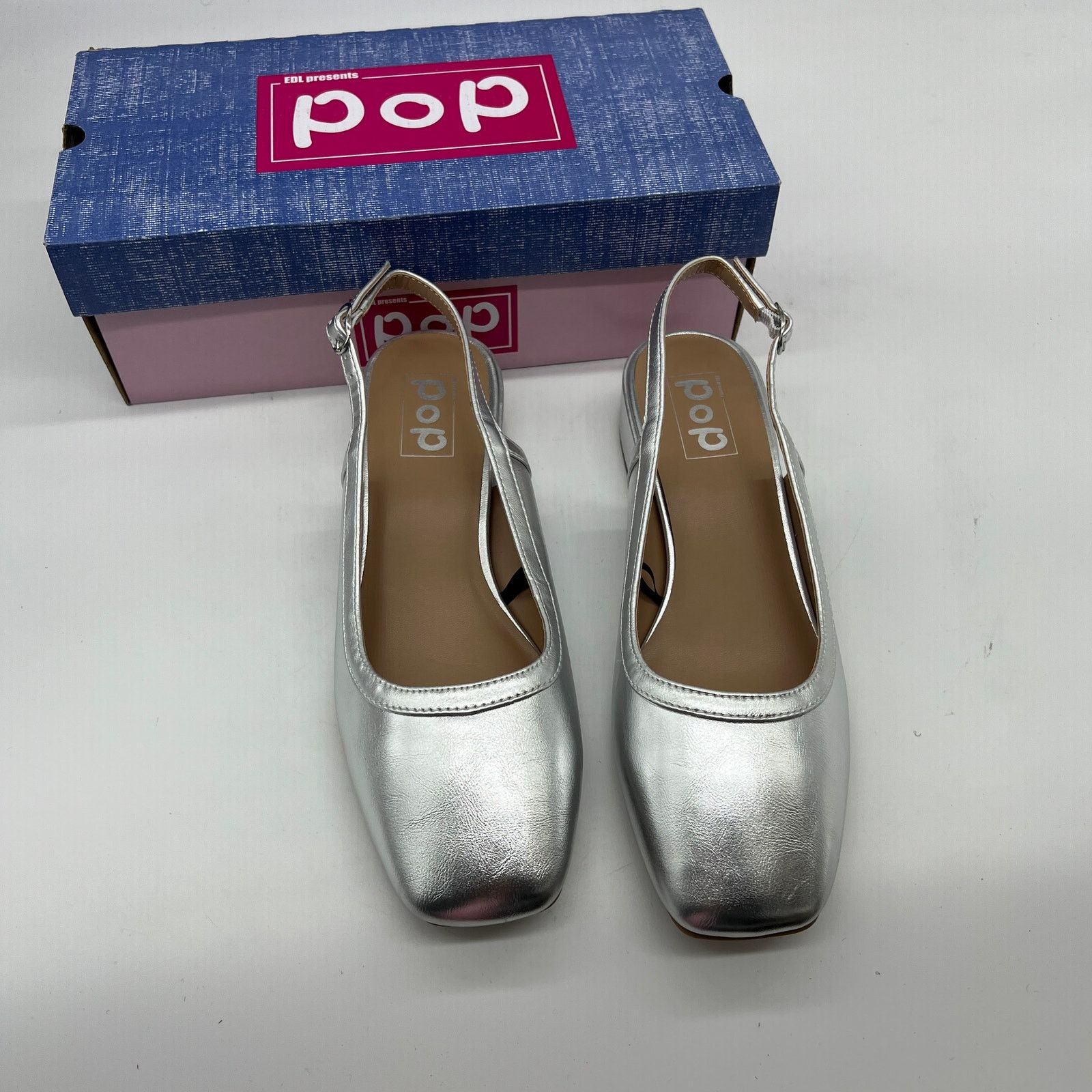 Other Pop Tameo Women's Casual Shoes Closed Toe Silver Size 10M Size US 10 / IT 40 - 2 Thumbnail