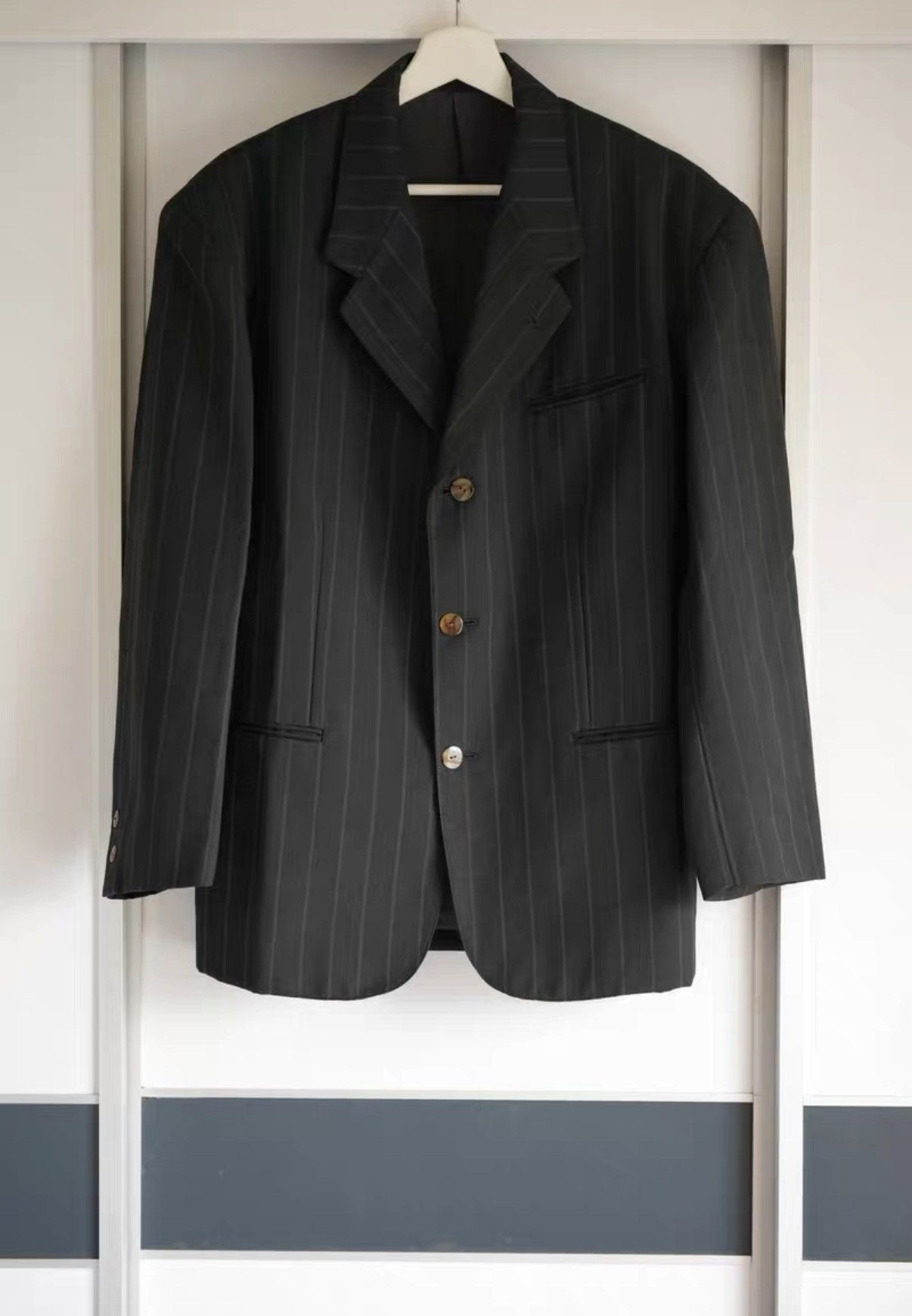Yohji Yamamoto Jean Paul Gaultier Tortoiseshell Horn Button Blazer K4 Size US M / EU 48-50 / 2 - 1 Thumbnail